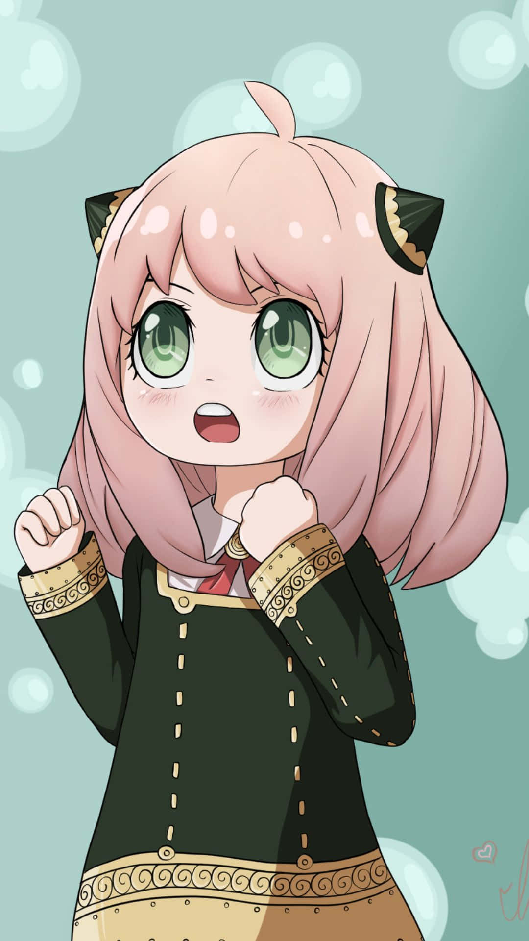 Anya Spy X Family, pink hair, cat ears, Full HD Phone Wallpaper