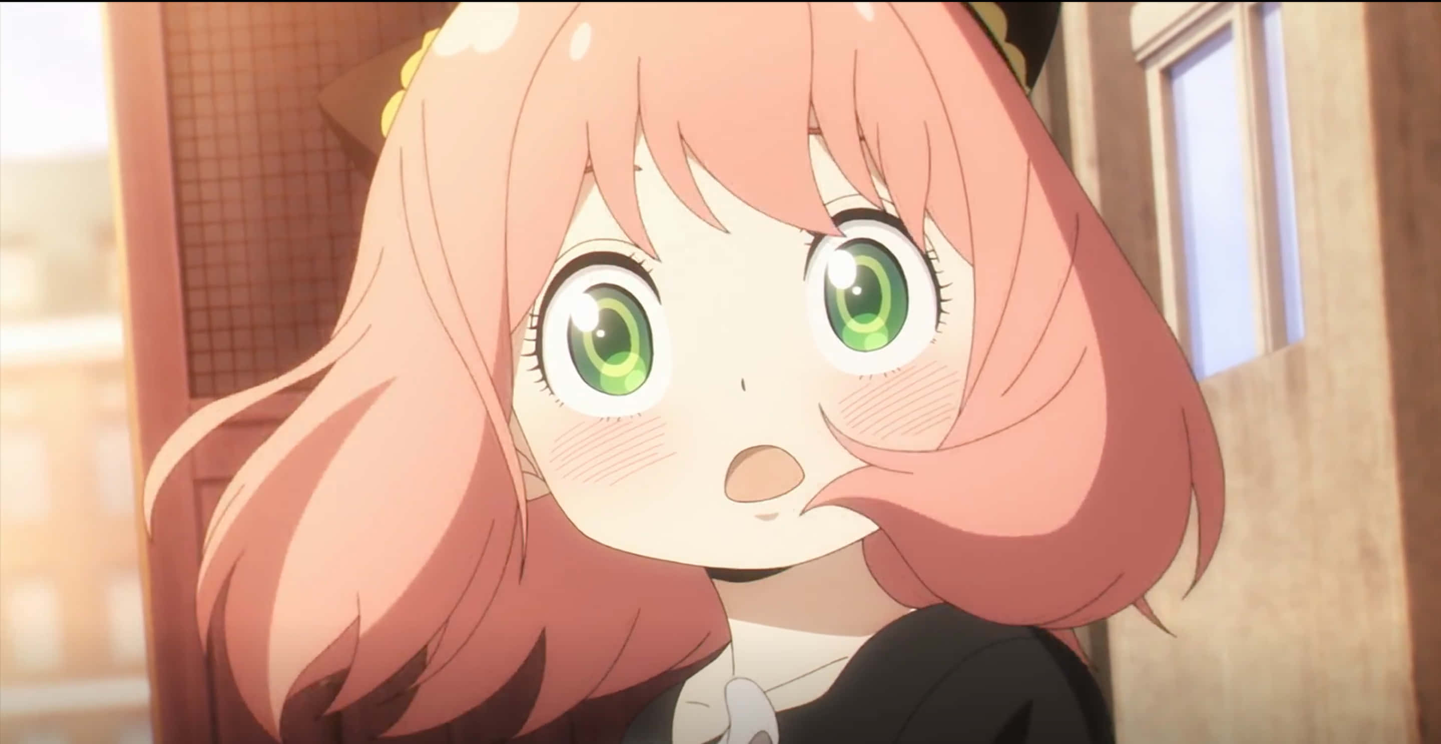Anya Spy X Family, pink hair, green eyes, 2K Desktop Wallpaper