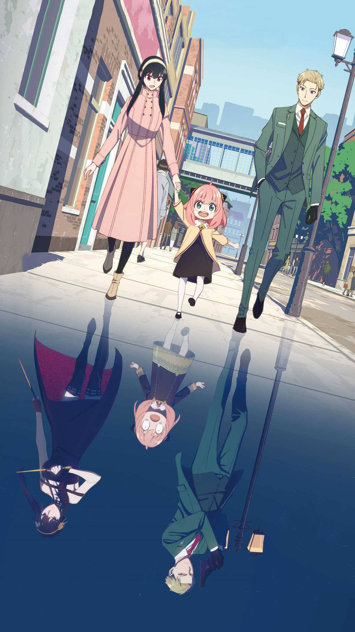 Spy X Family, alter ego reflection, anime characters, 2K Phone Wallpaper