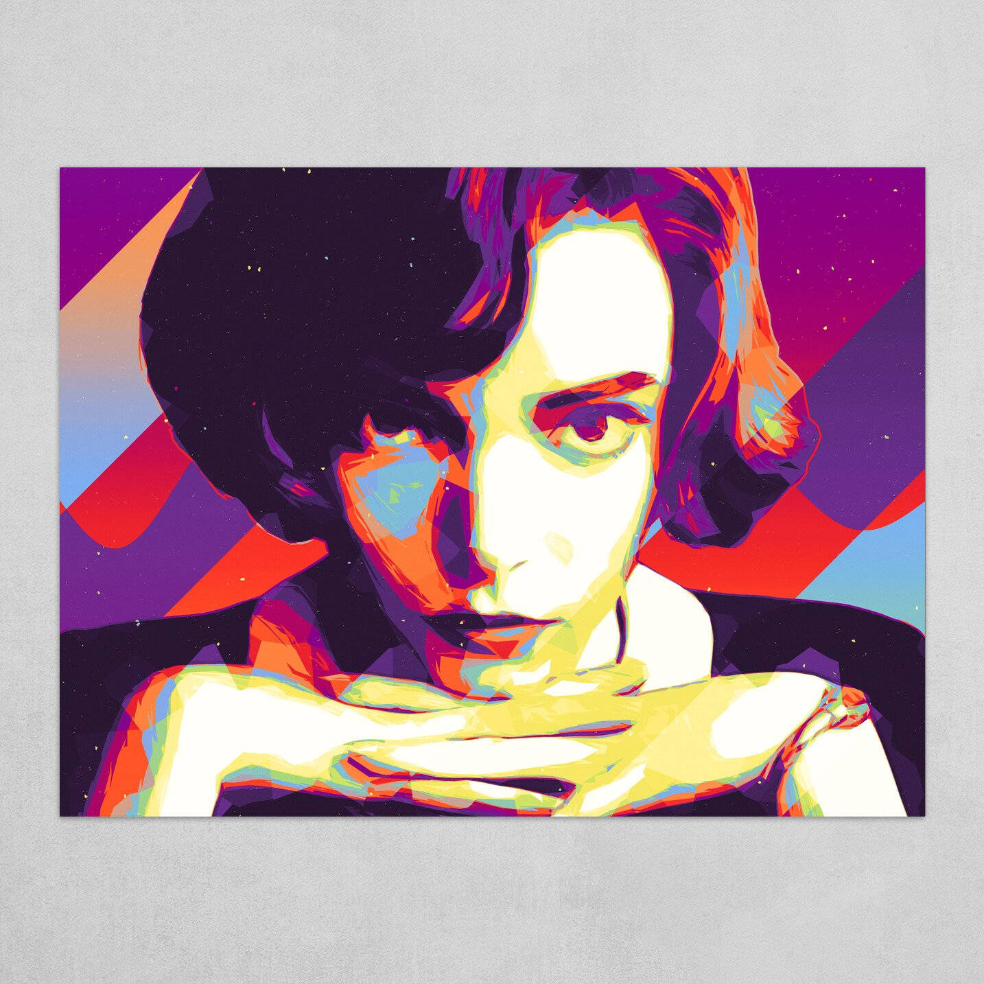Anya Taylor-Joy, pop art, neon colors, HD Desktop Wallpaper