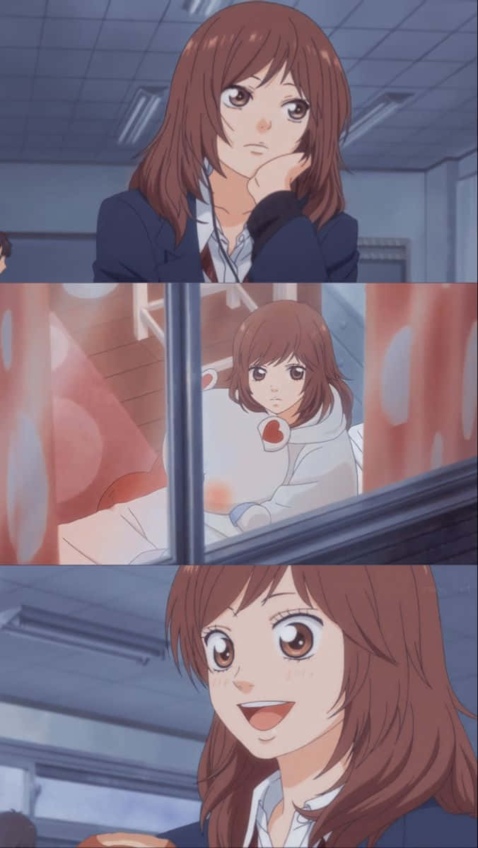 Ao Haru Ride, Futaba Yoshioka, brown hair, SD Phone Wallpaper