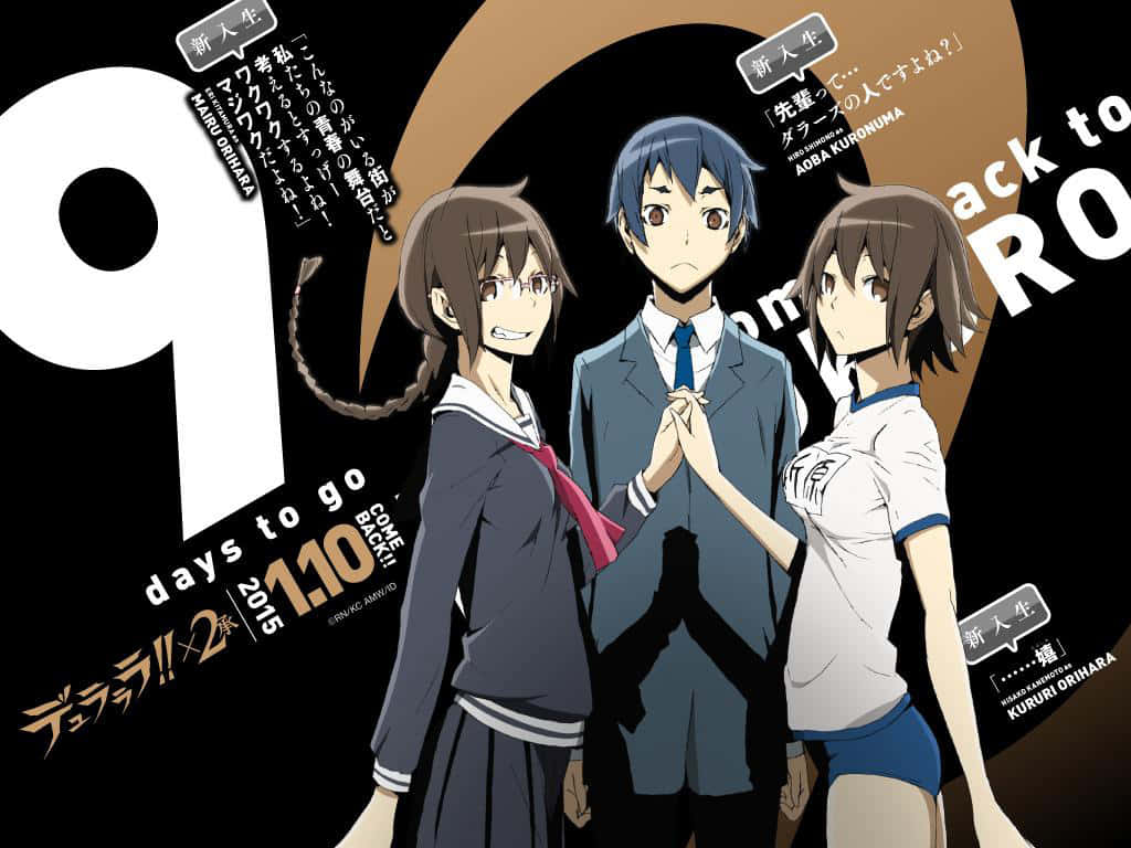 Aoba Kuronuma, school uniforms, countdown graphic, SD Desktop Wallpaper