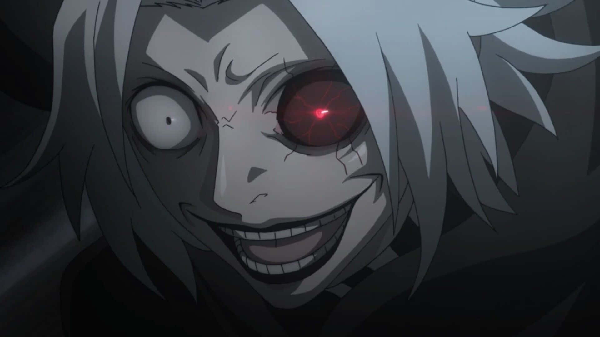 Aogiri Tree, white hair, glowing red eye, Full HD Desktop Wallpaper