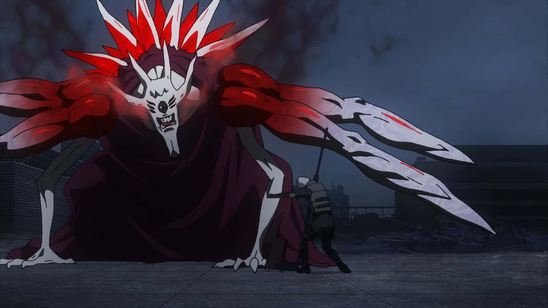 Aogiri Tree, red and white, demonic anime monster, Full HD Desktop Wallpaper