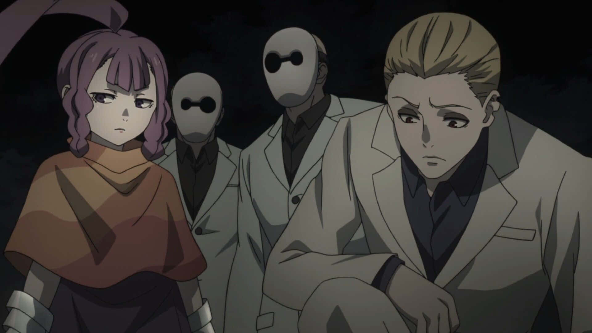 Aogiri Tree, purple-haired girl, man in a suit, Full HD Desktop Wallpaper