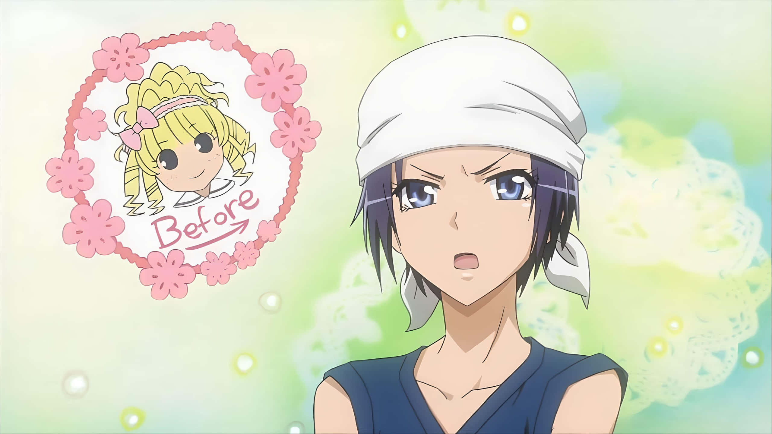 Aoi Hyoudou, dark hair, white headband, 2K Desktop Wallpaper