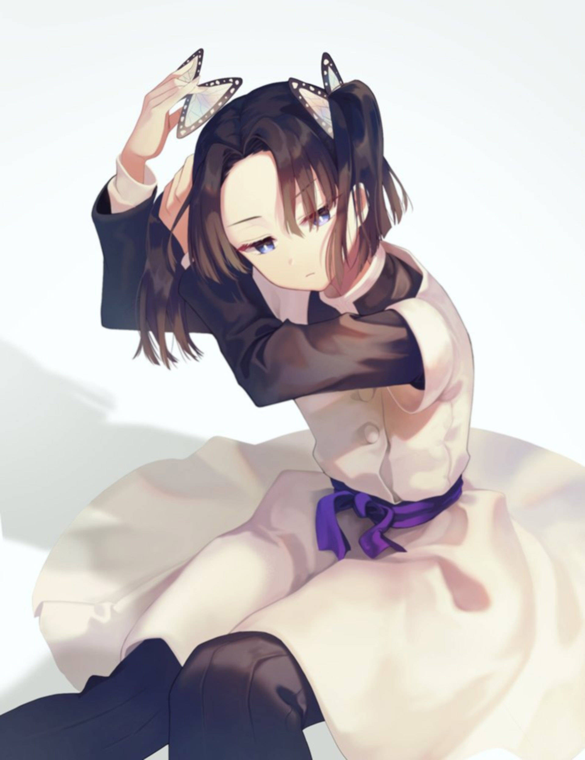 Aoi Kanzaki, butterfly clips, dark hair, Full HD Phone Wallpaper