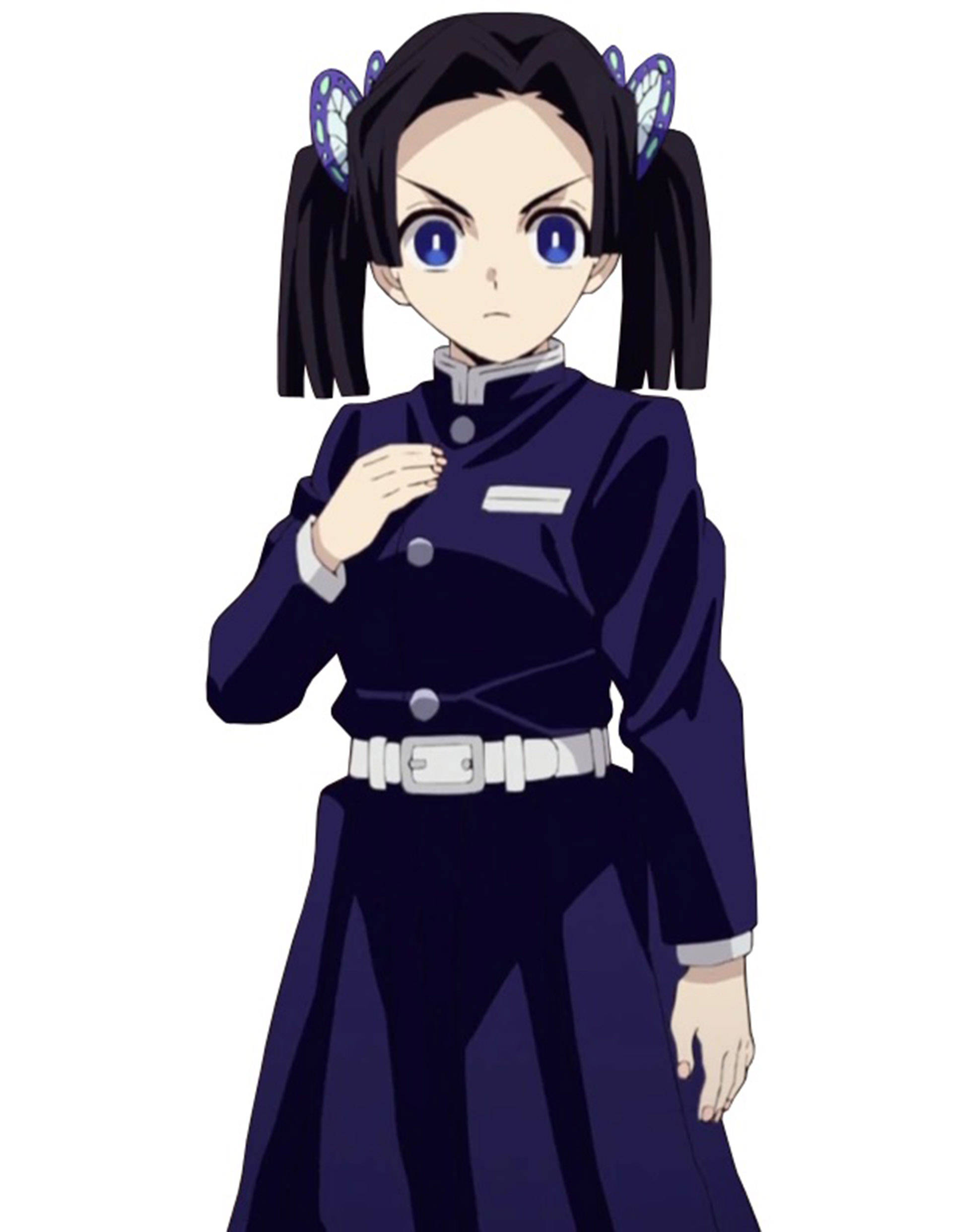 Aoi Kanzaki, blue eyes, black pigtails, Full HD Phone Wallpaper