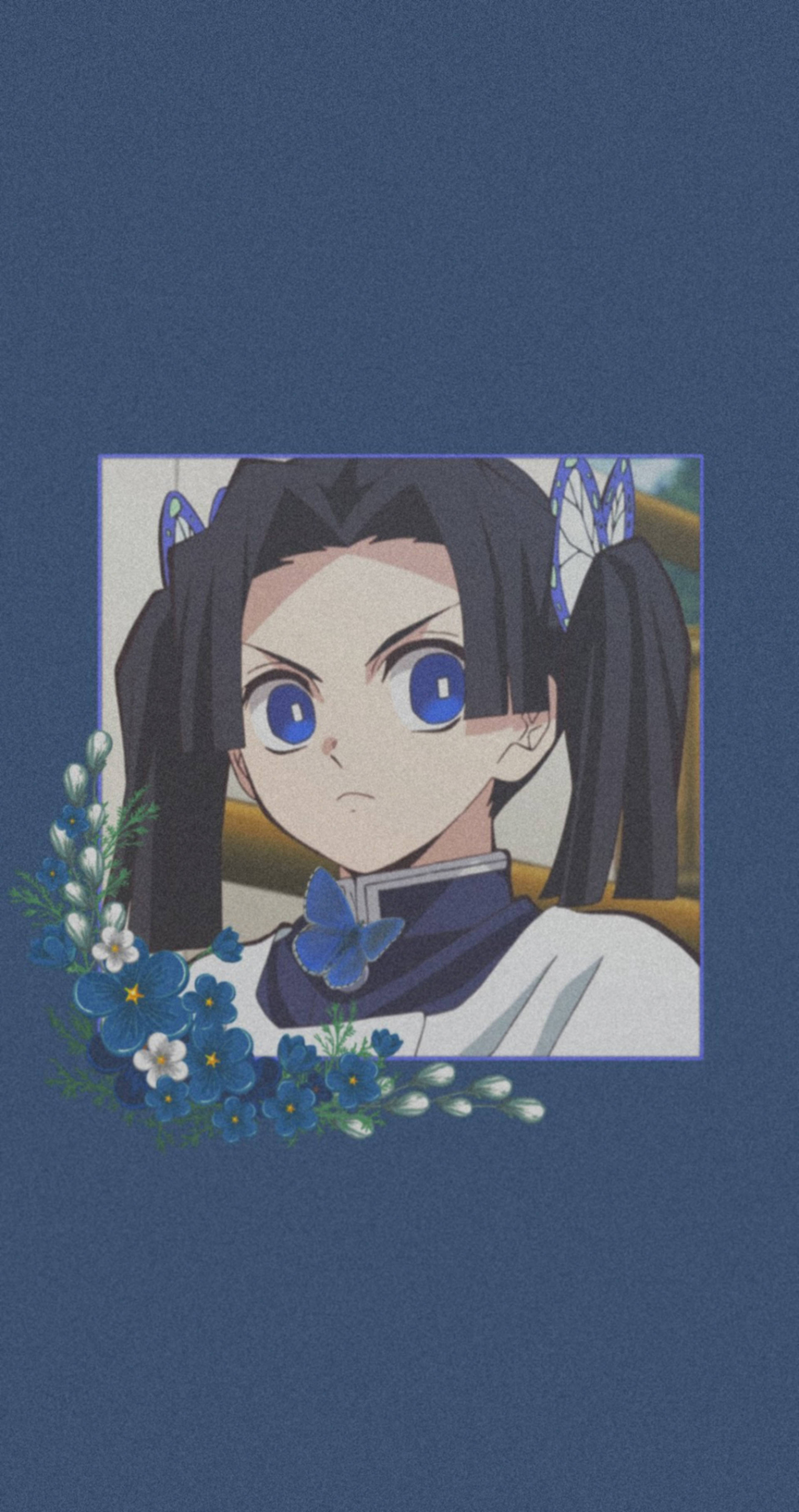 Aoi Kanzaki, blue eyes, dark pigtails, 2K Phone Wallpaper