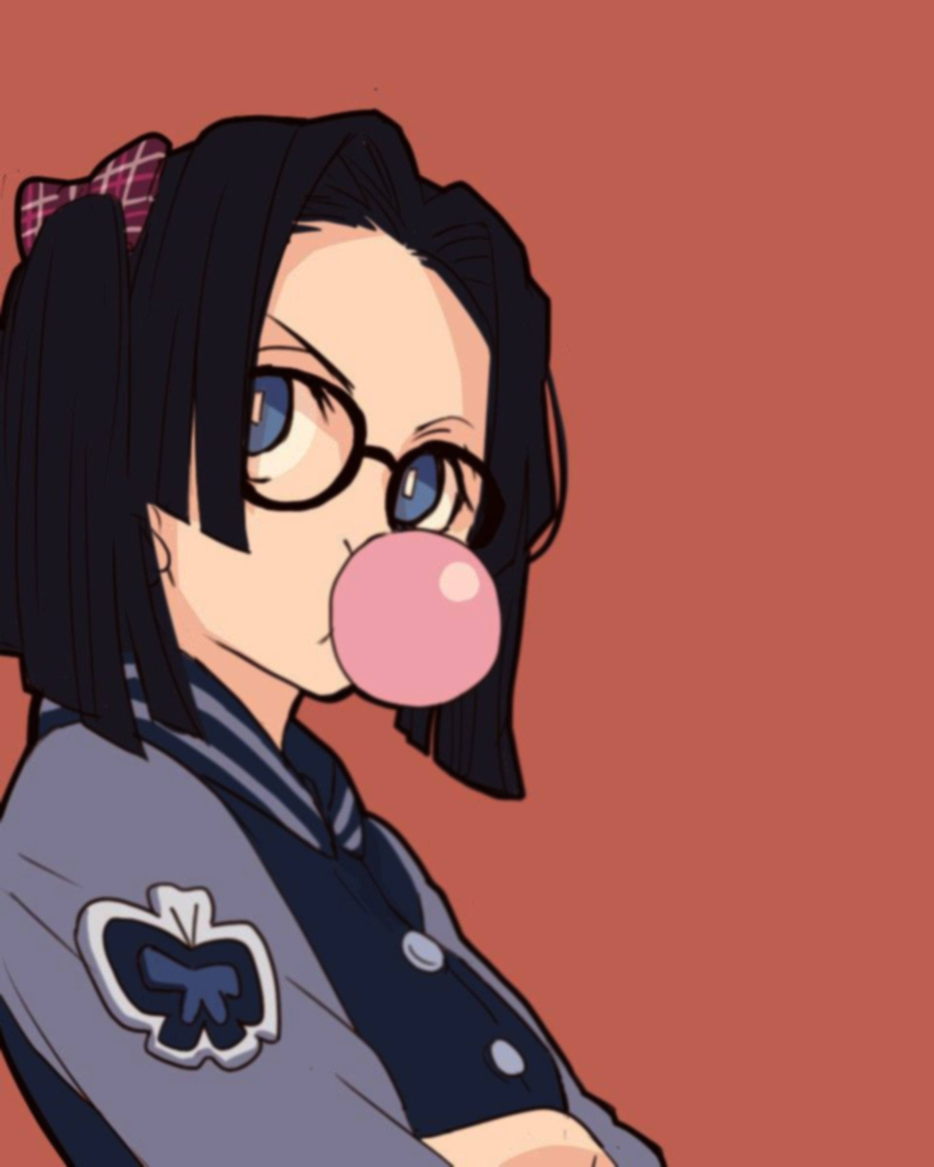 Aoi Kanzaki, black hair, glasses, Full HD Phone Wallpaper