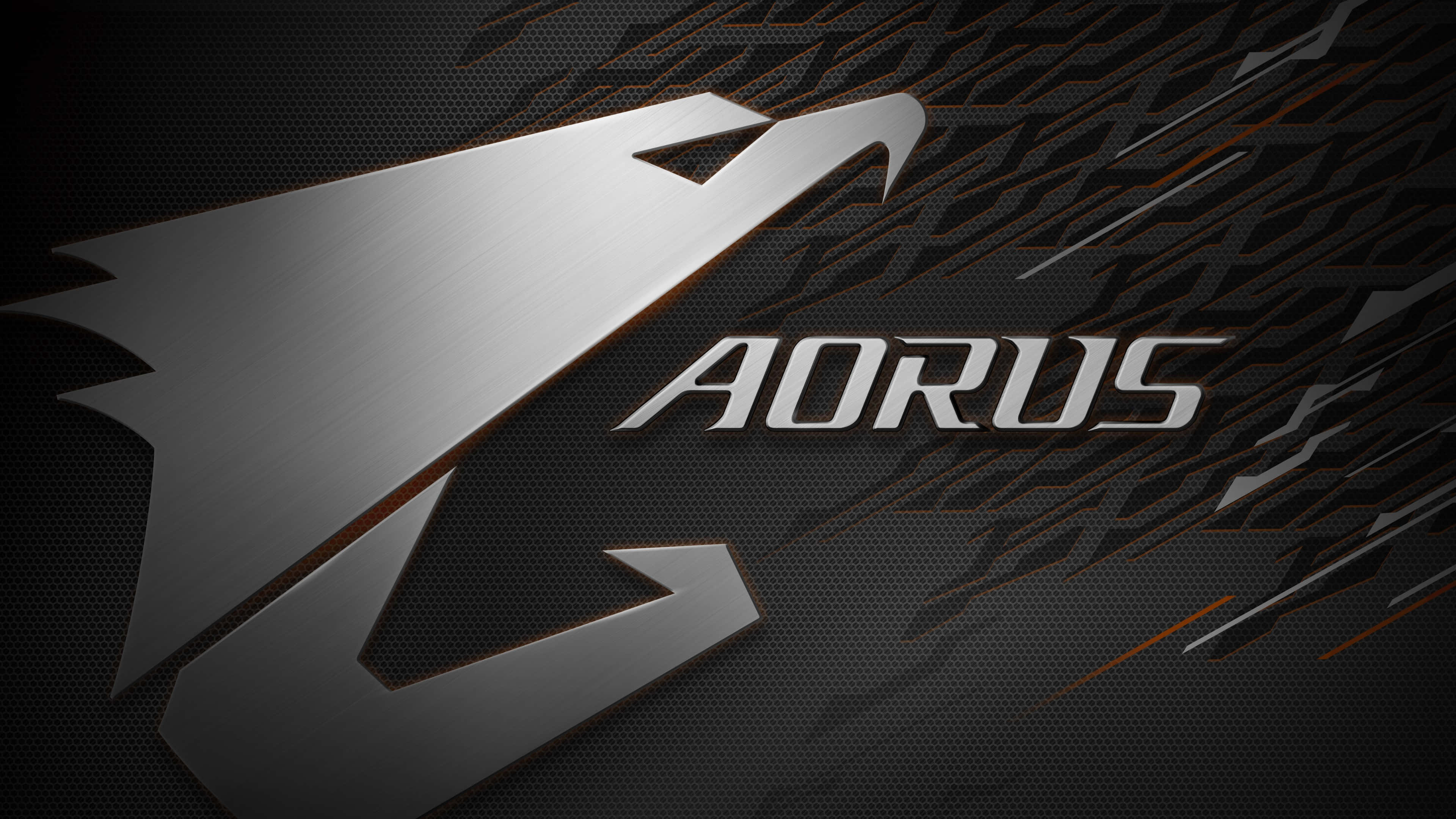 Aorus, metallic, sharp angular design, 4K Desktop Wallpaper