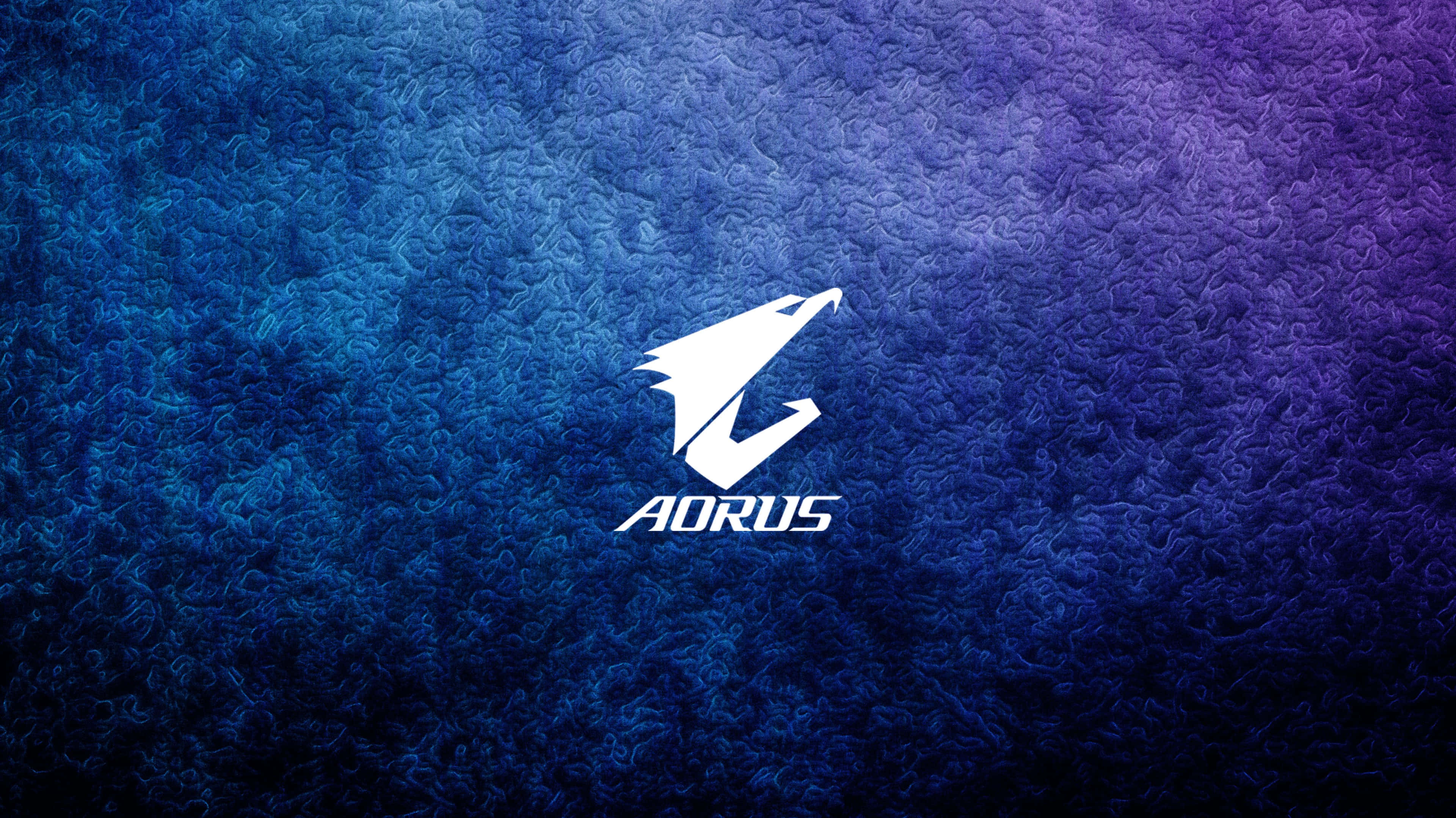Aorus, AORUS logo, blue and purple gradient, 4K Desktop Wallpaper