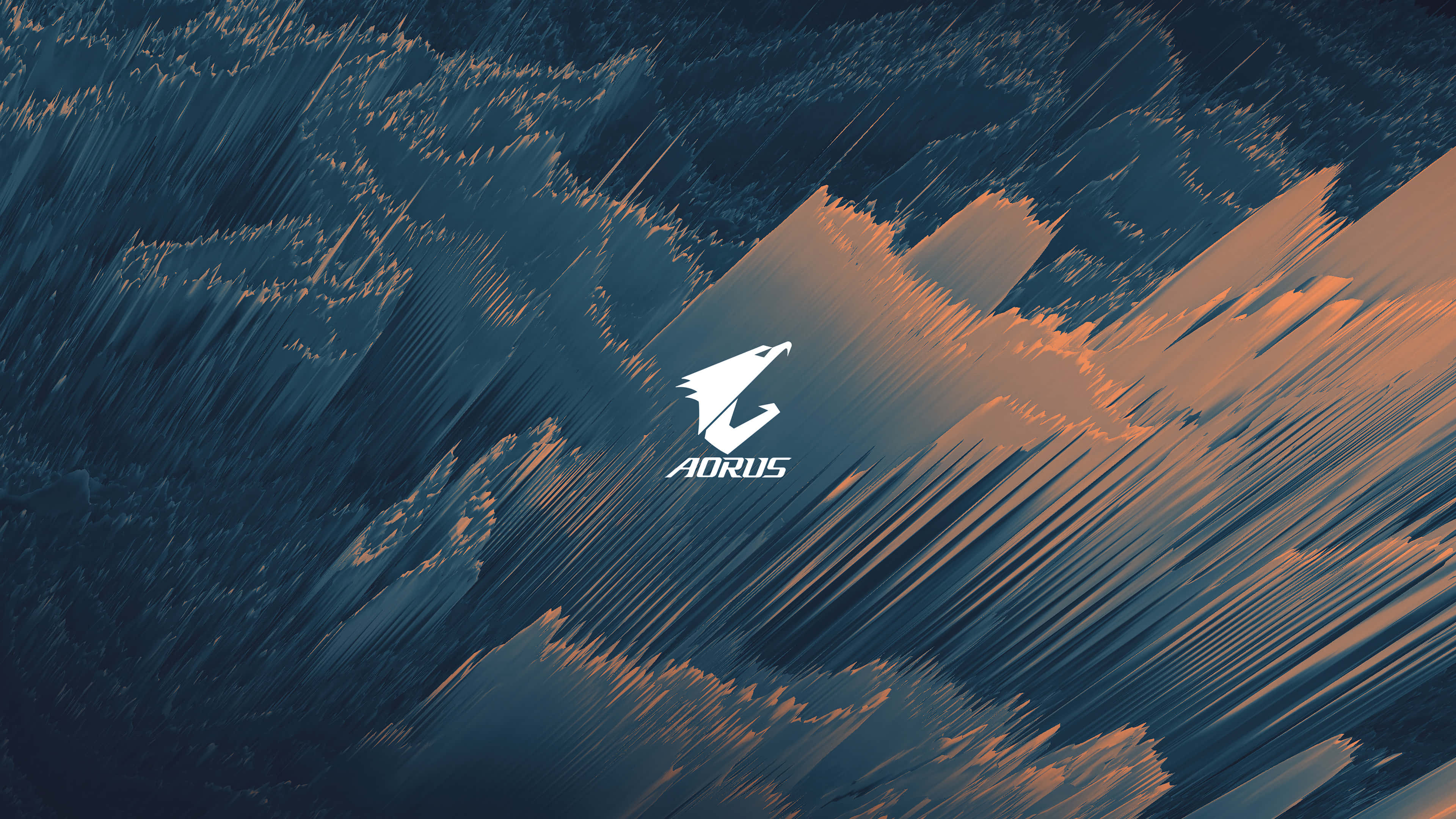 Aorus, abstract eagle logo, white AORUS logo, 4K Desktop Wallpaper