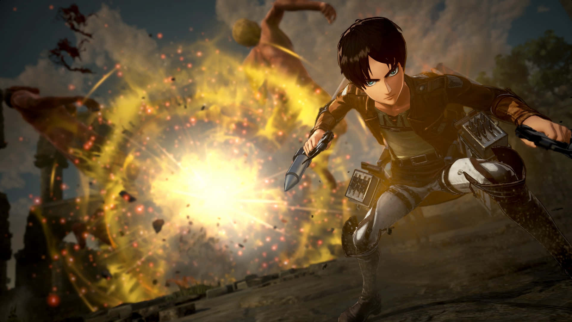 Aot 2 Final Battle, anime warrior, gear, Full HD Desktop Wallpaper