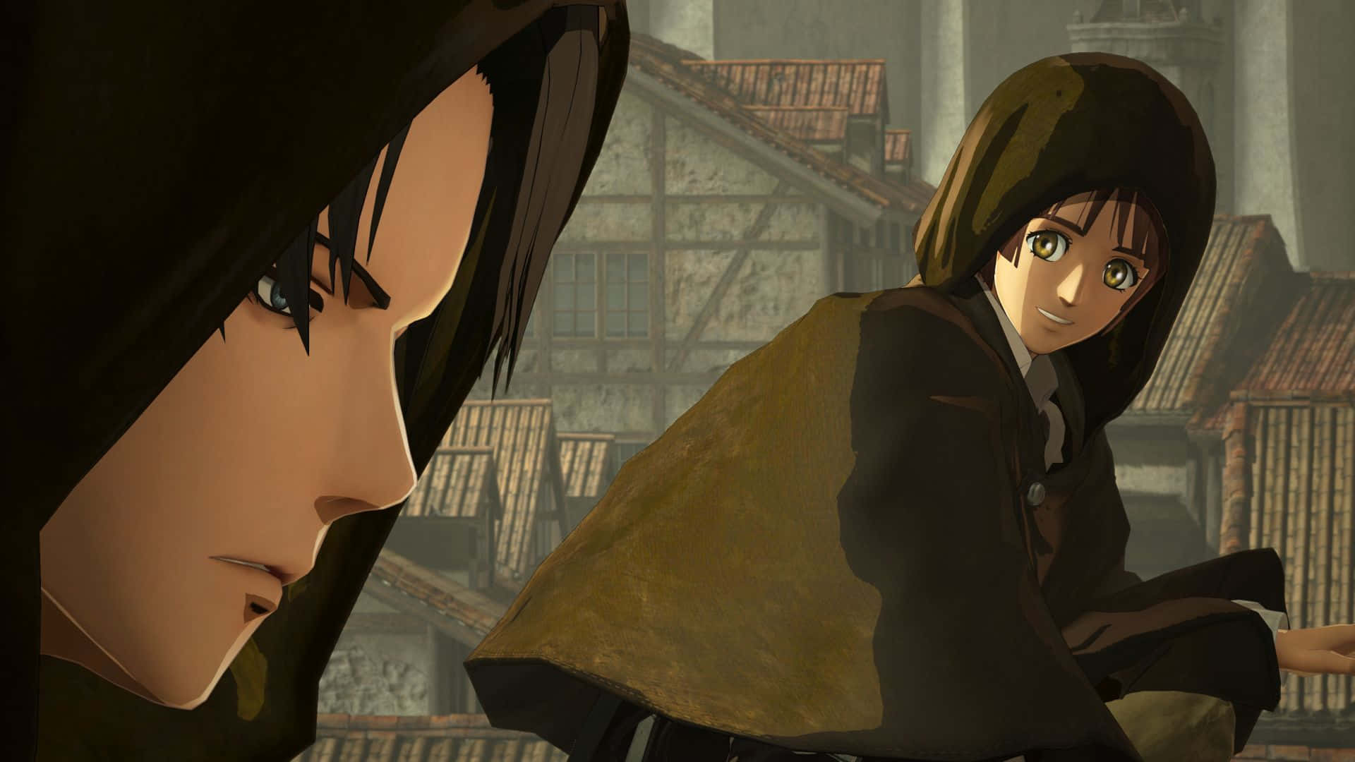 Aot 2 Final Battle, anime characters, hooded cloaks, Full HD Desktop Wallpaper