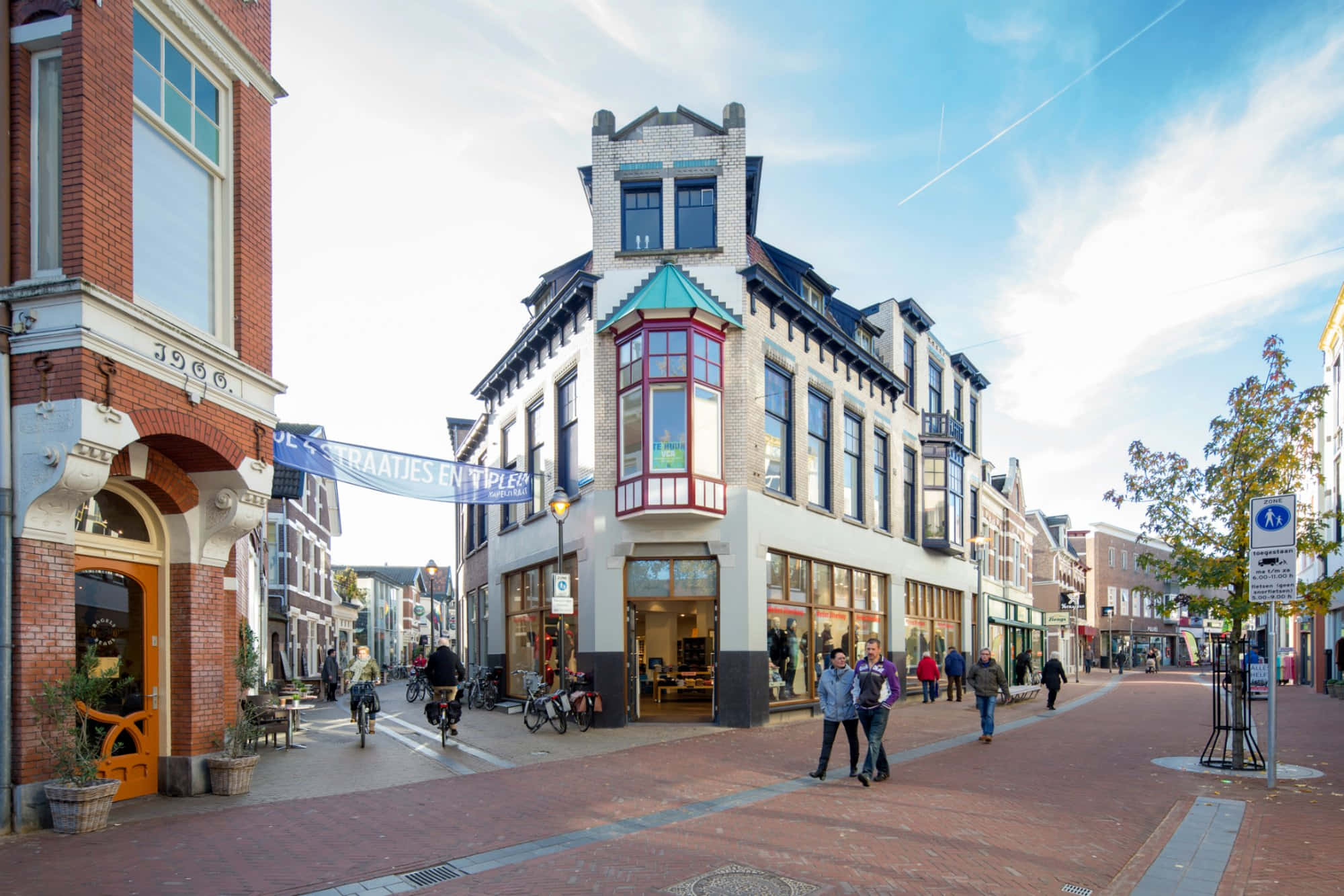 Apeldoorn, city center, street view, Full HD Desktop Wallpaper