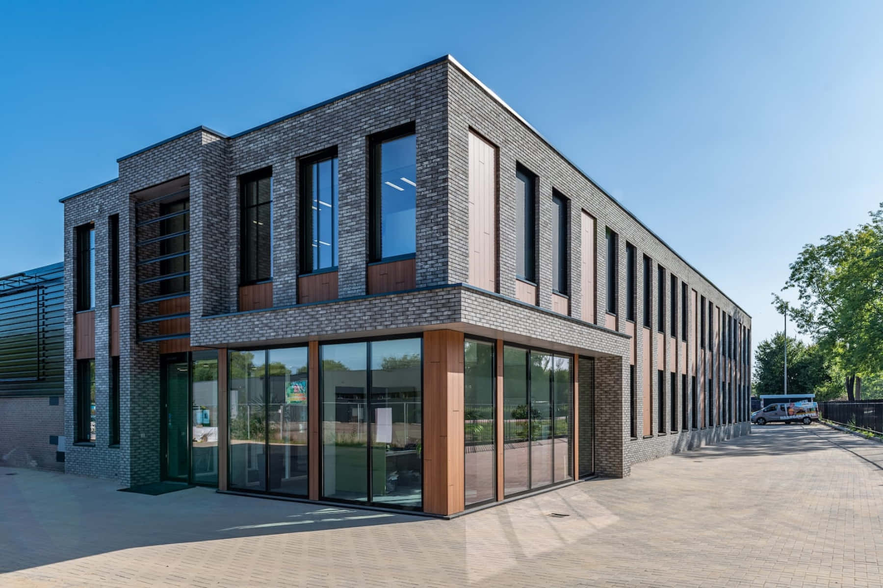 Apeldoorn, modern office building, brick building, HD Desktop Wallpaper
