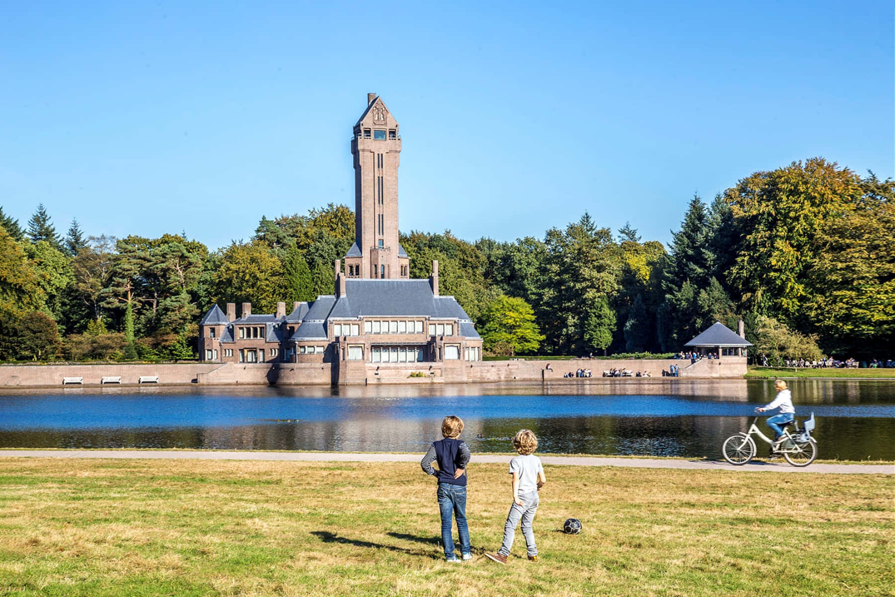 Apeldoorn, water tower, park, HD Desktop Wallpaper