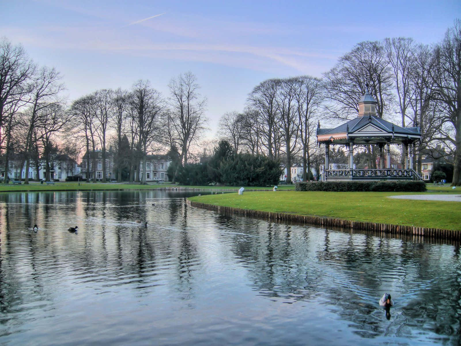 Apeldoorn, park, bandstand, HD Desktop Wallpaper