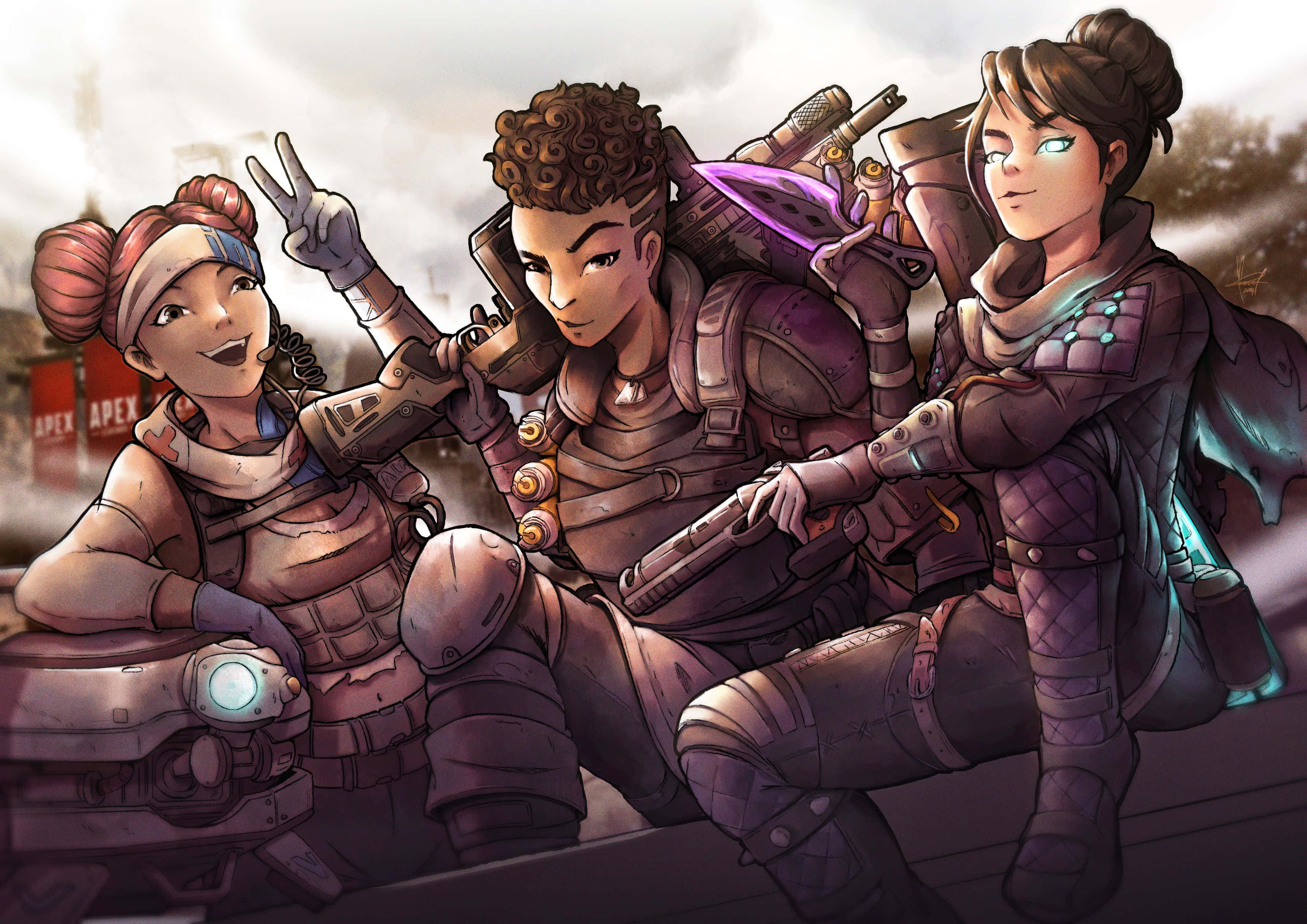 Apex Legends, Bangalore, Battle Ready, 2K Desktop Wallpaper