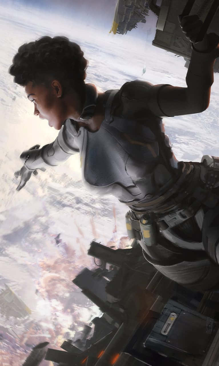 Apex Legends Bangalore, skydive, female astronaut, SD Phone Wallpaper