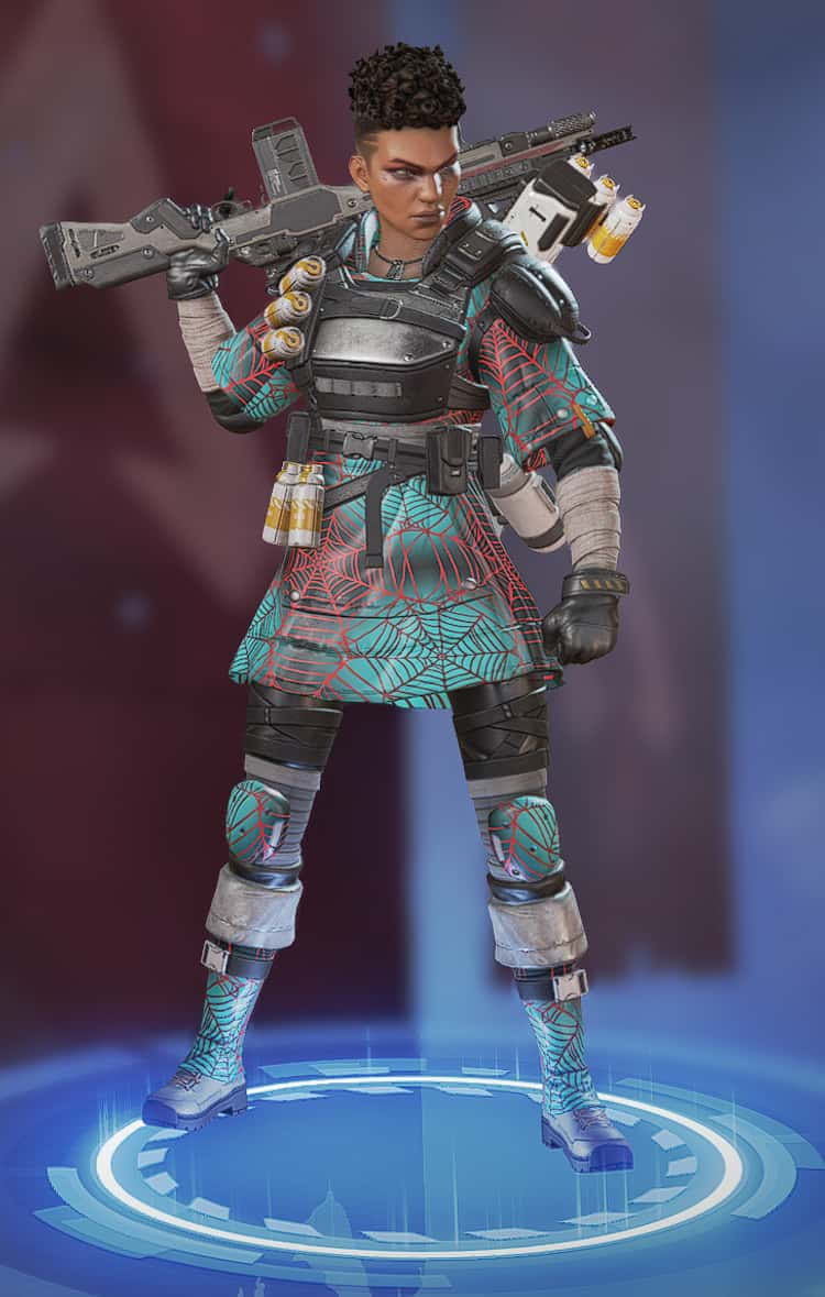 Apex Legends, Bangalore, teal and black tactical gear, SD Phone Wallpaper