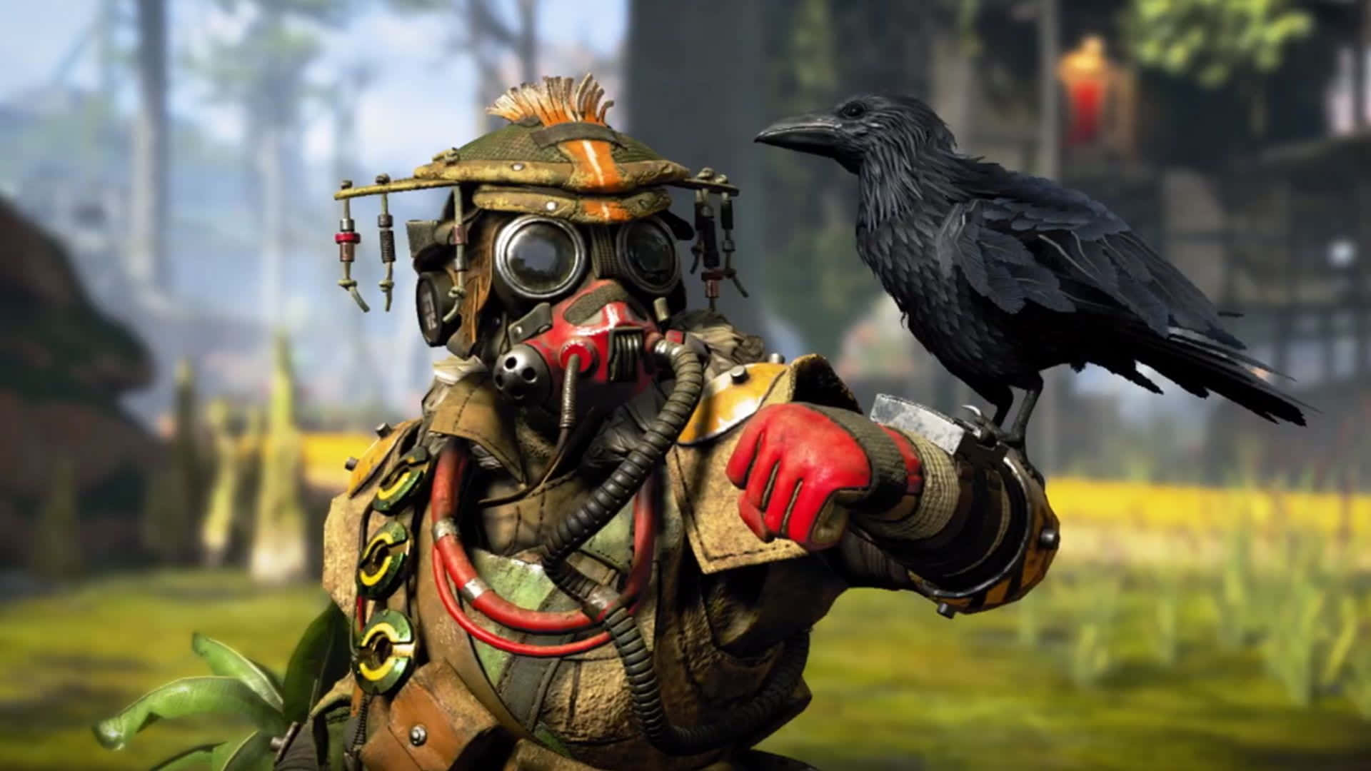 Apex Legends Bloodhound, steampunk explorer, gas mask, Full HD Desktop Wallpaper