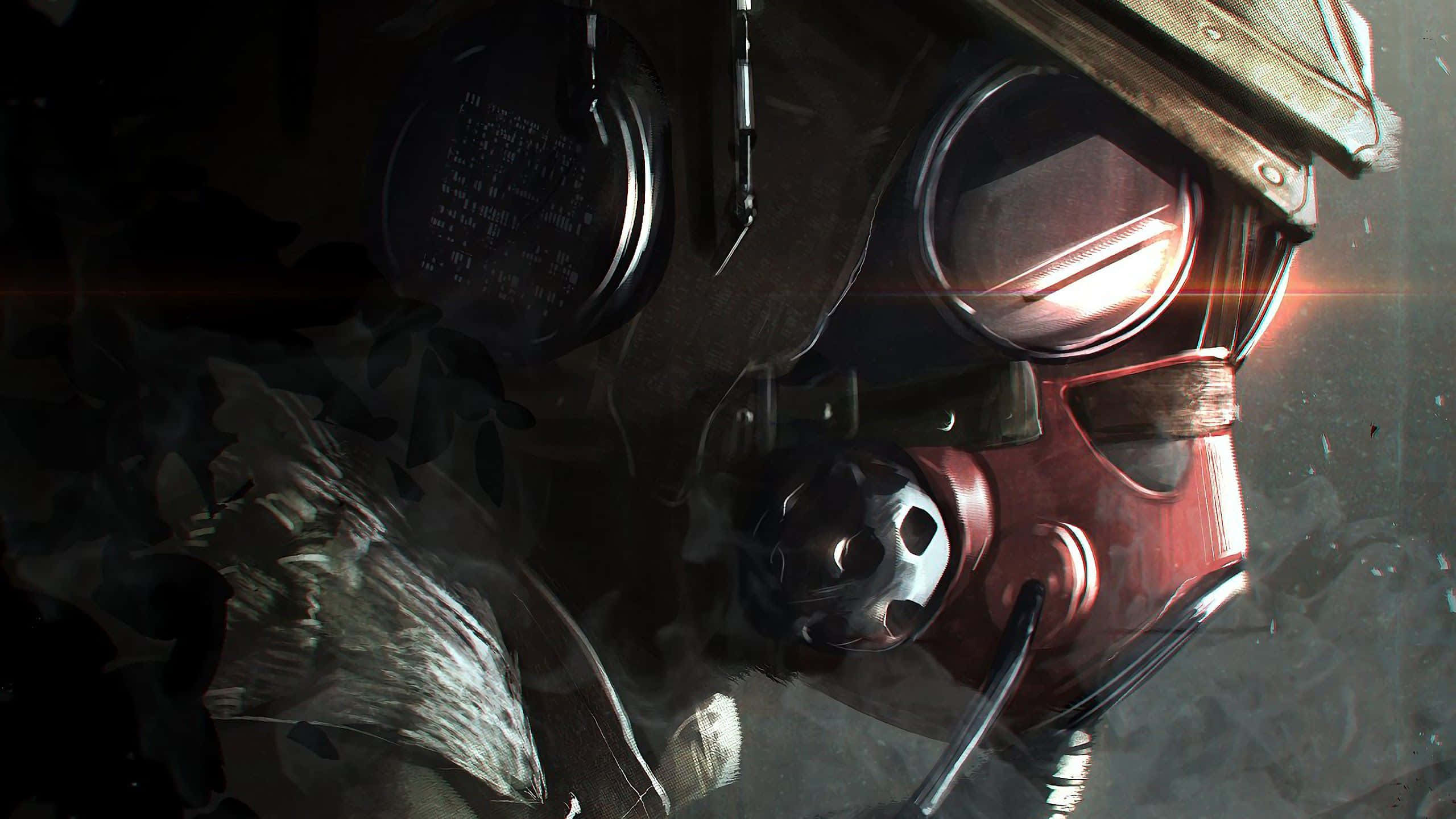 Apex Legends, Bloodhound, red and black gas mask, 2K Desktop Wallpaper