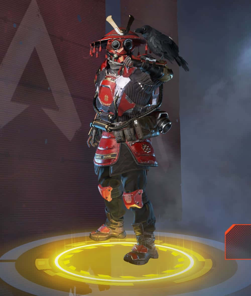 Apex Legends Bloodhound, samurai warrior, red and black armor, SD Phone Wallpaper