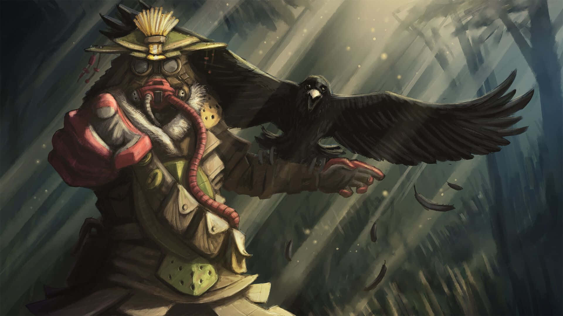 Apex Legends Bloodhound, steampunk explorer, crow, Full HD Desktop Wallpaper