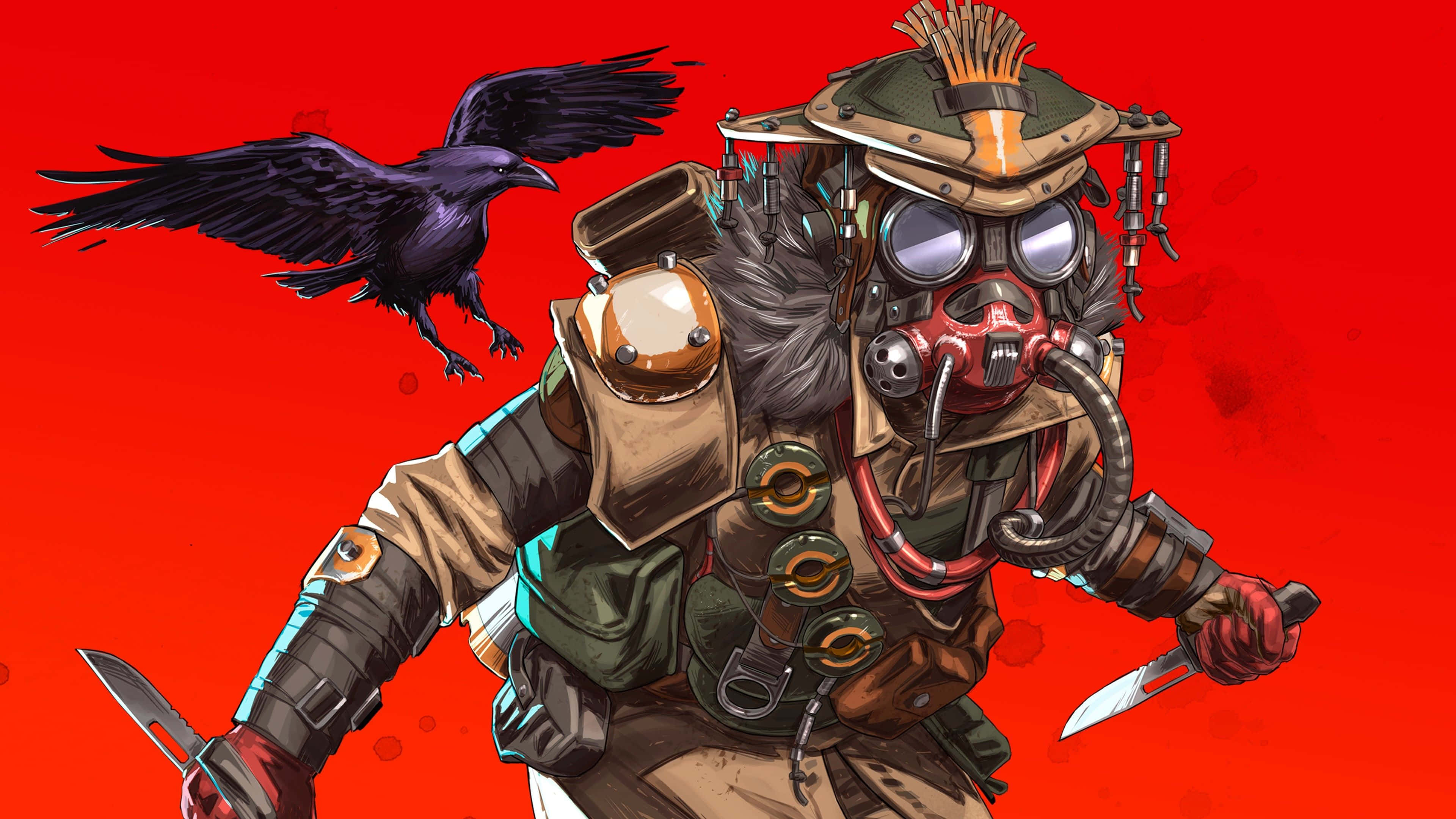 Apex Legends Bloodhound, steampunk warrior, gas mask, 4K Desktop Wallpaper