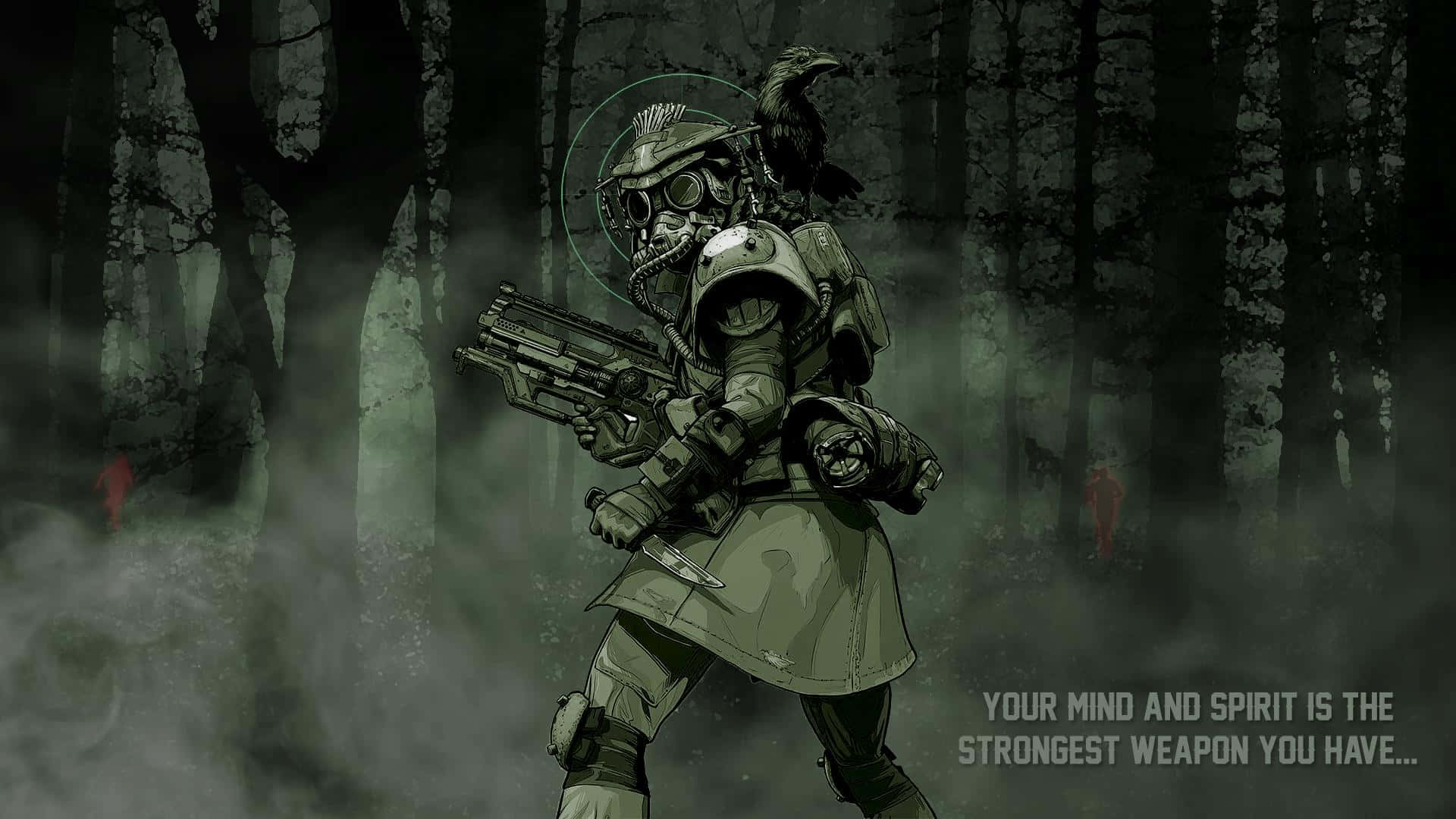 Apex Legends Bloodhound, gas mask, armor, Full HD Desktop Wallpaper