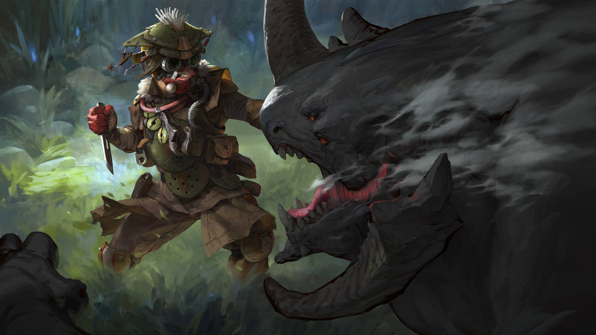 Apex Legends Bloodhound, steampunk warrior, goggles, Full HD Desktop Wallpaper