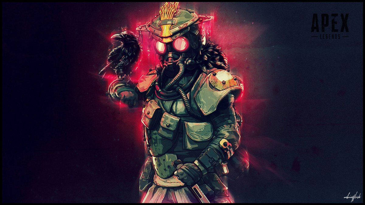Bloodhound, Apex Legends, glowing red eyes, SD Desktop Wallpaper