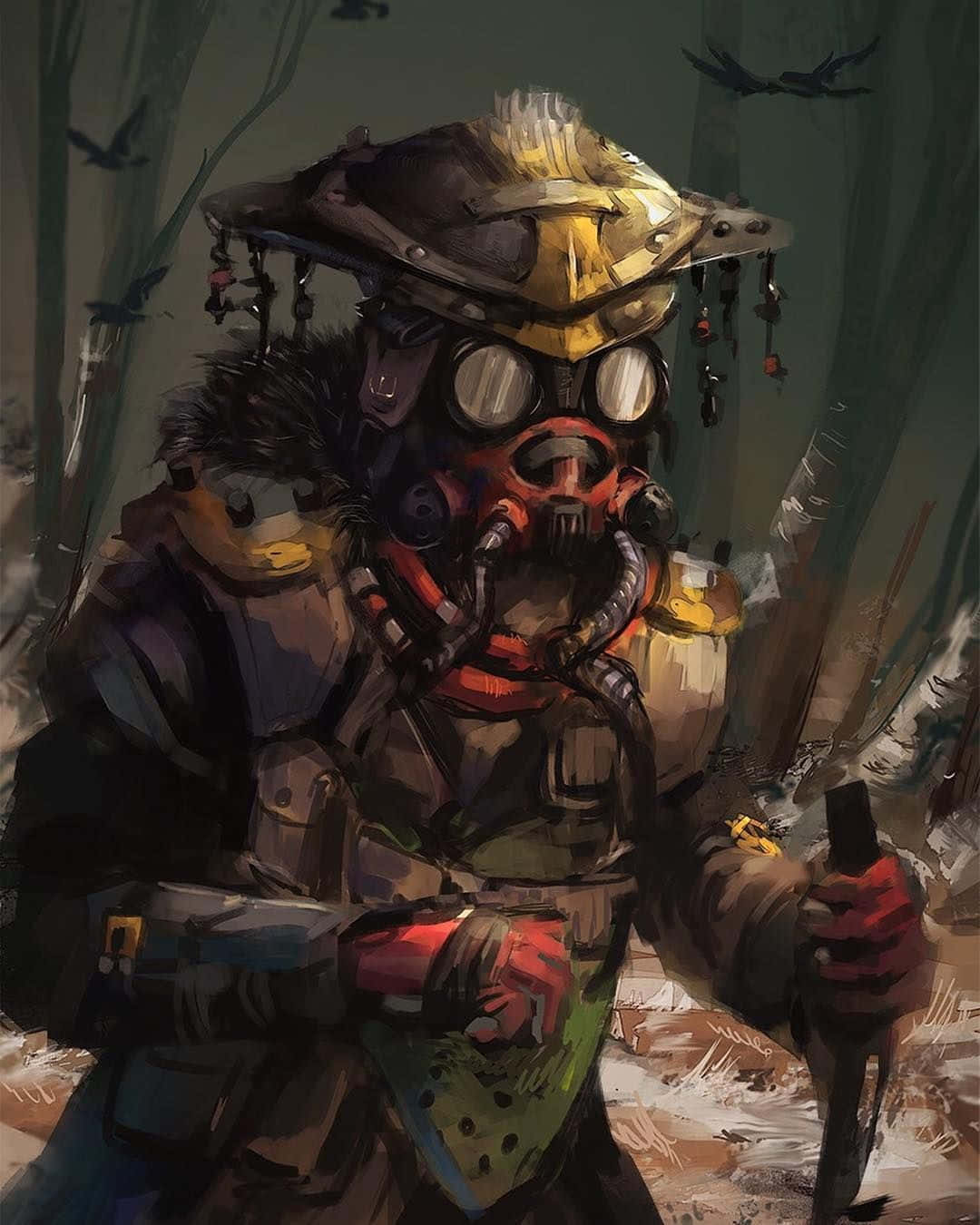 Apex Legends Bloodhound, gas mask, ornate helmet, HD Phone Wallpaper