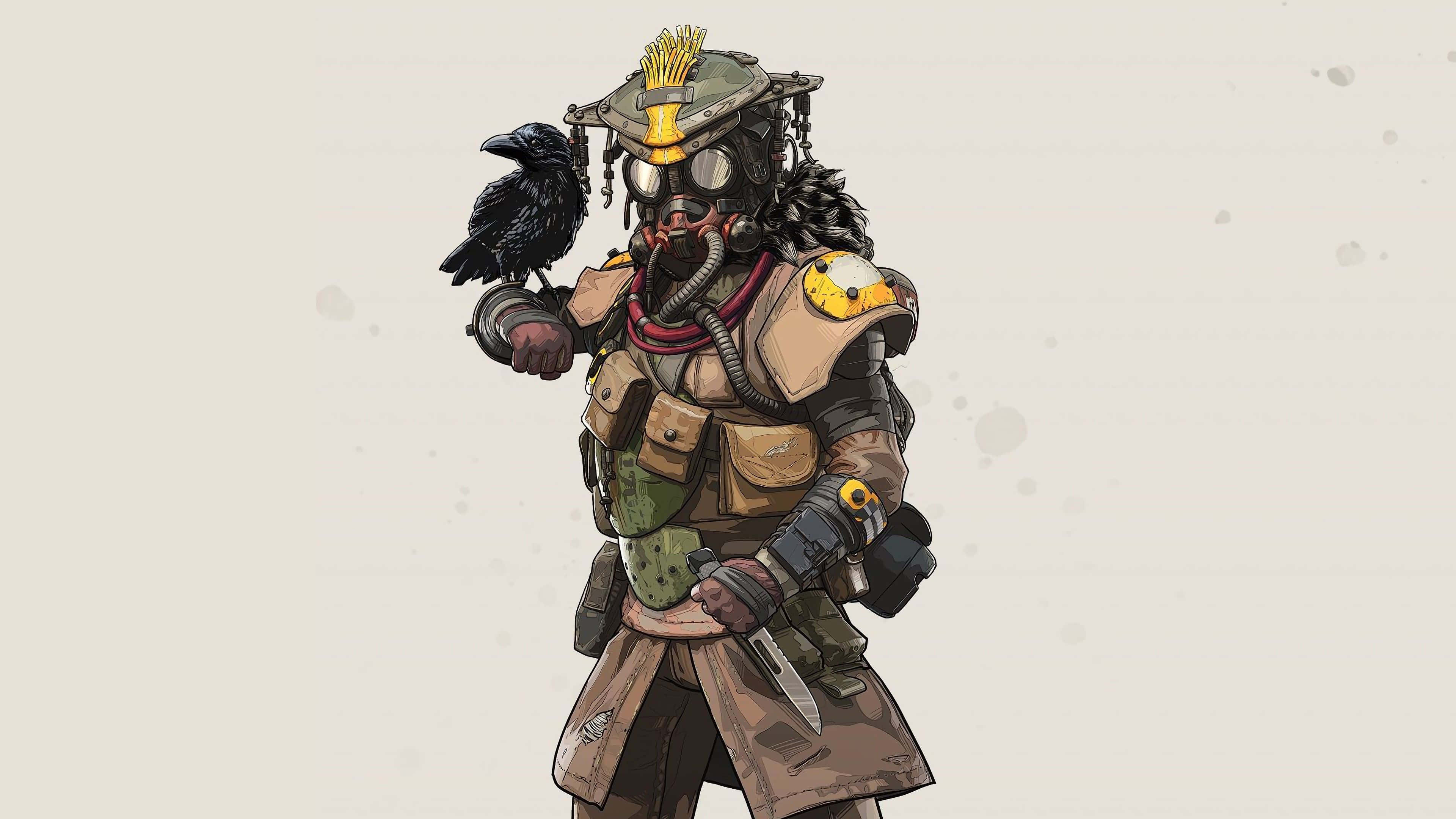 Apex Legends Bloodhound, steampunk soldier, gas mask, 4K Desktop Wallpaper