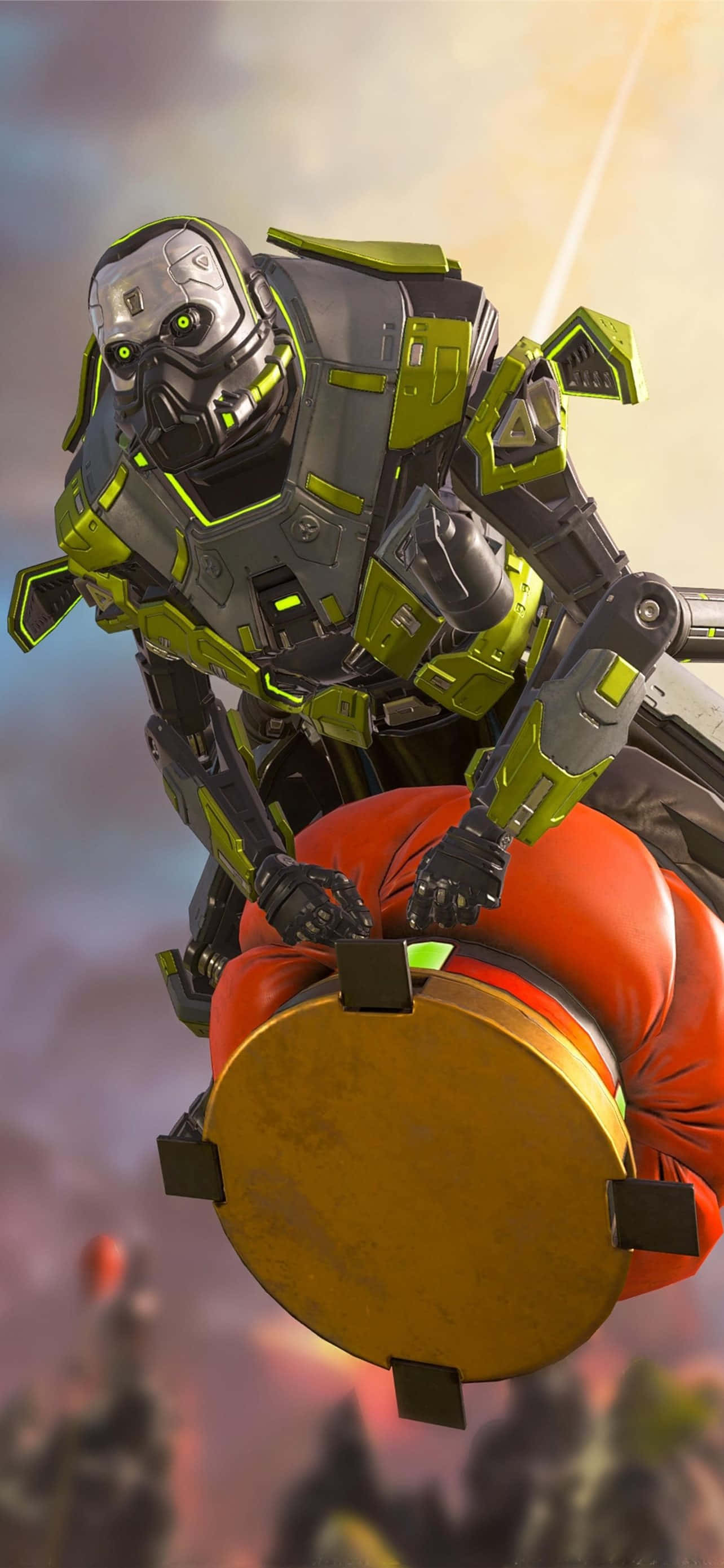 Apex Legends, Caustic, green and gray gear, 2K Phone Wallpaper