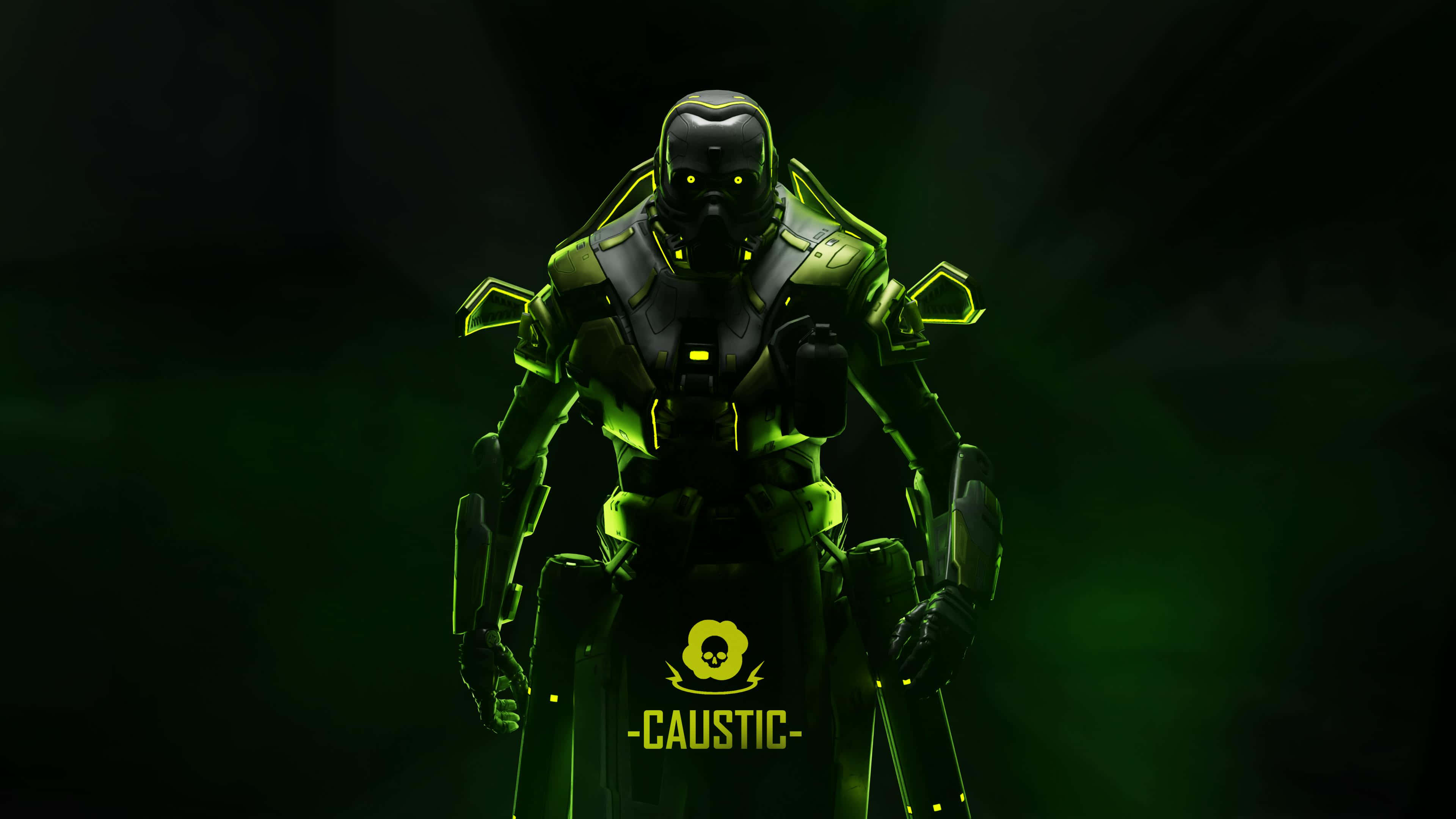 Caustic, Apex Legends, glowing green eyes, 4K Desktop Wallpaper