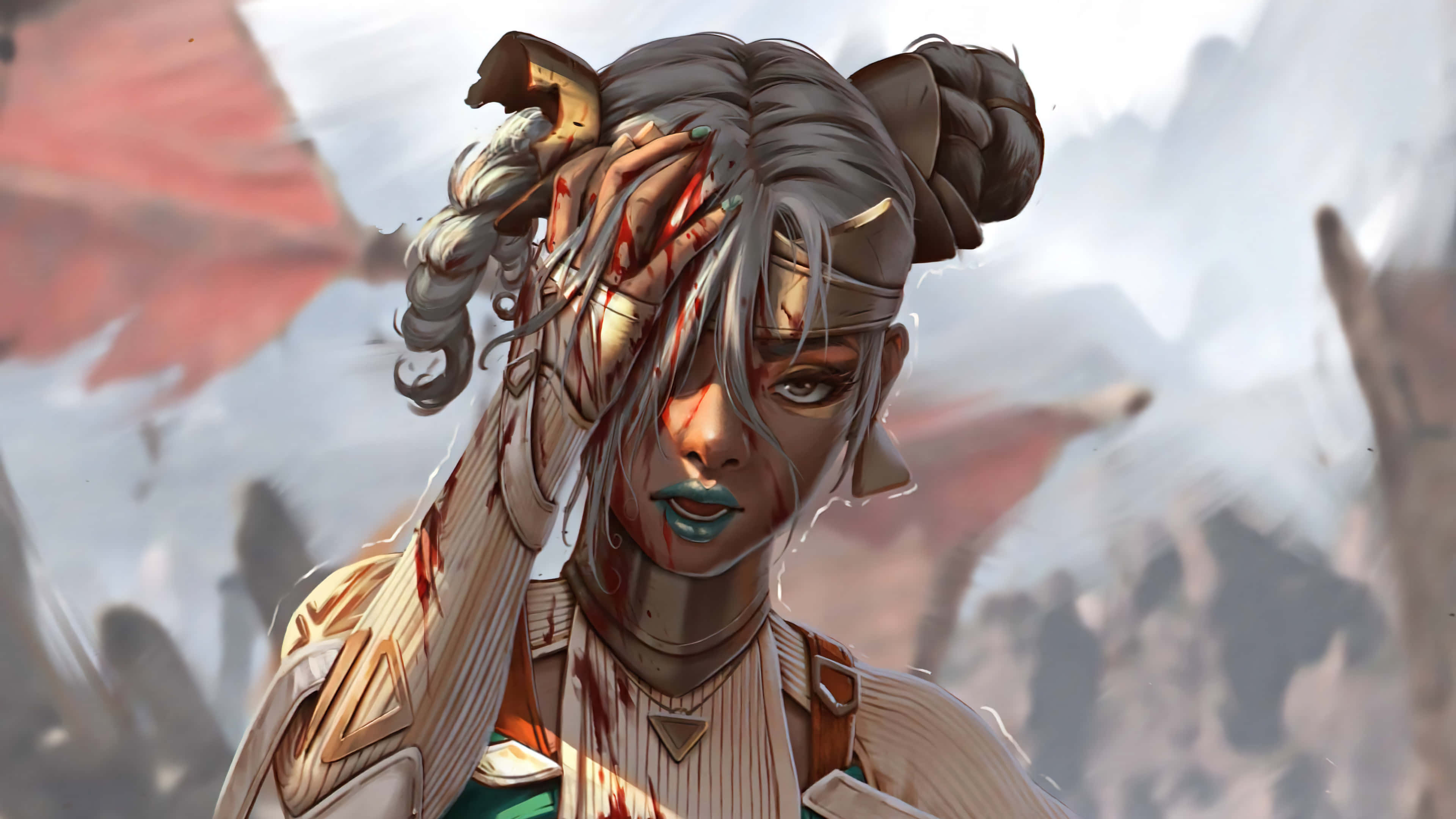 Apex Legends Characters, warrior woman, silver hair, 4K Desktop Wallpaper