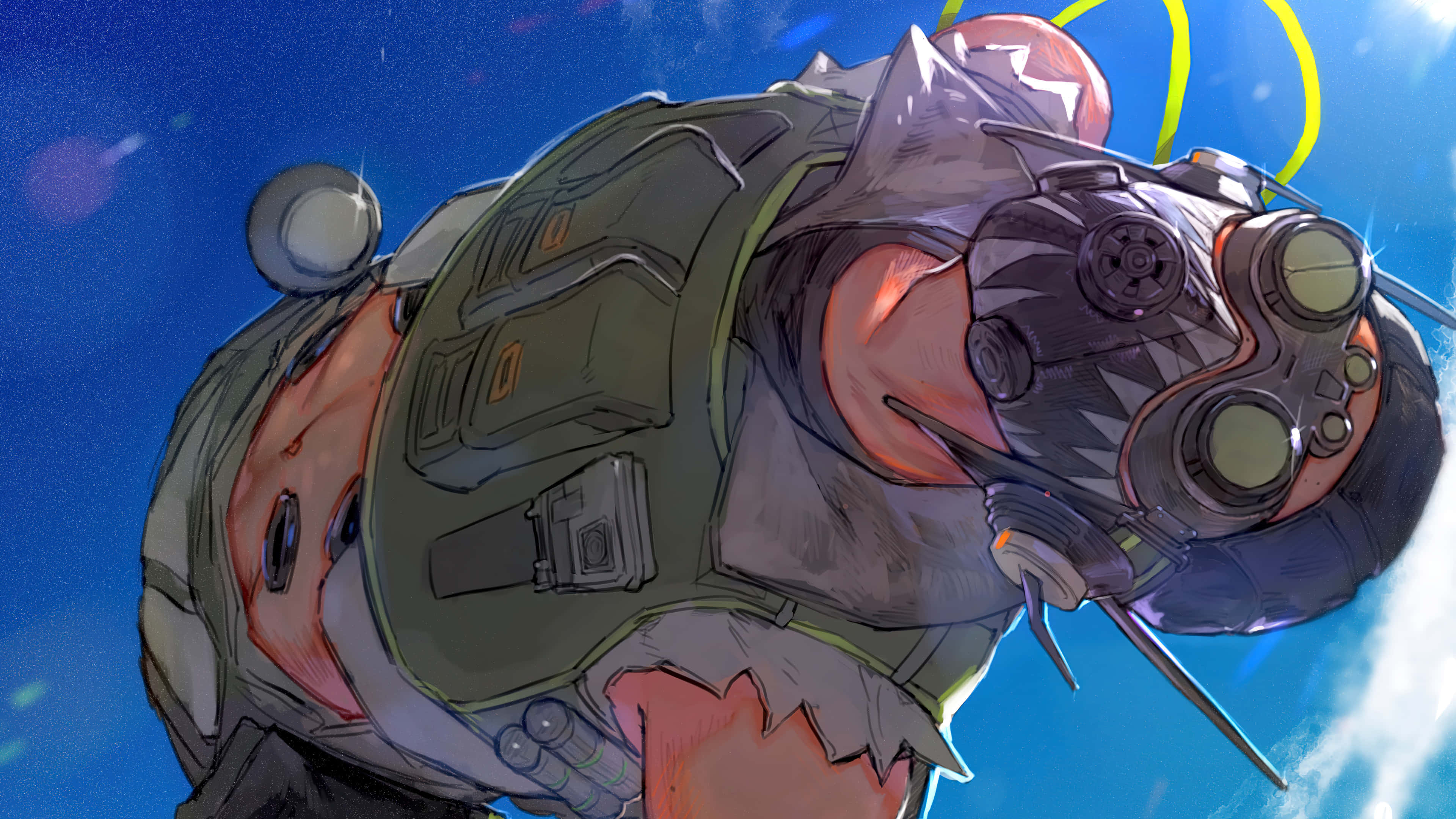 Apex Legends Characters, futuristic armored warrior, glowing goggles, 4K Desktop Wallpaper