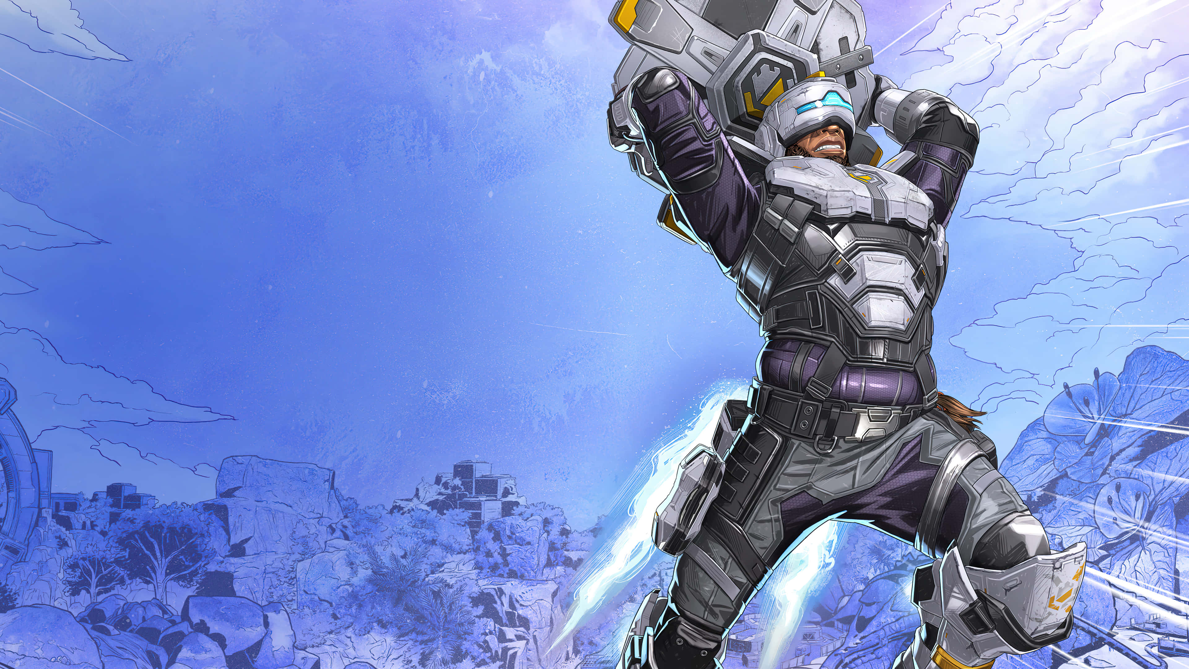 Apex Legends, warrior, glowing weapon, 4K Desktop Wallpaper