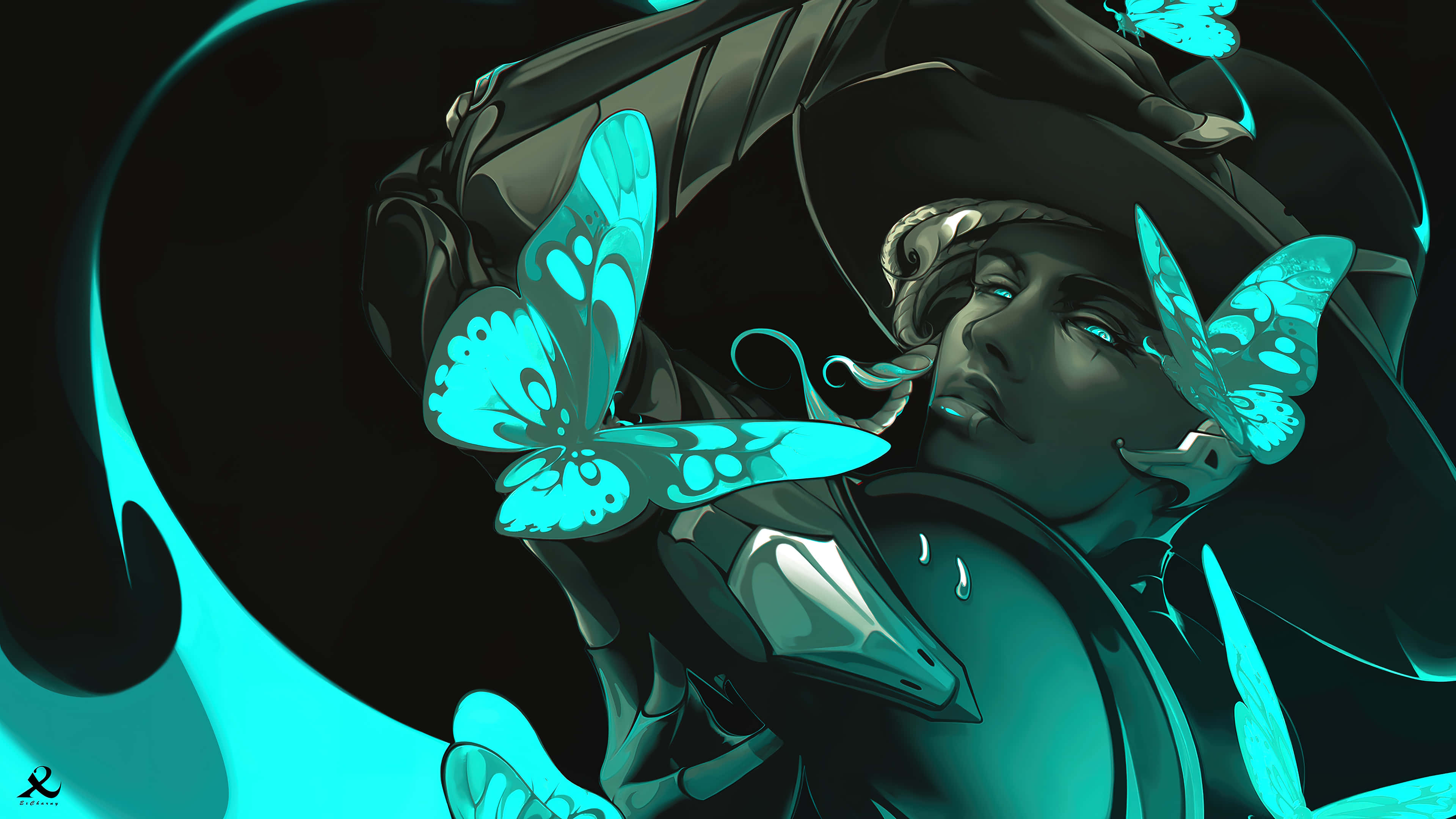 Apex Legends Characters, dark-haired anime witch, wide-brimmed hat, 4K Desktop Wallpaper