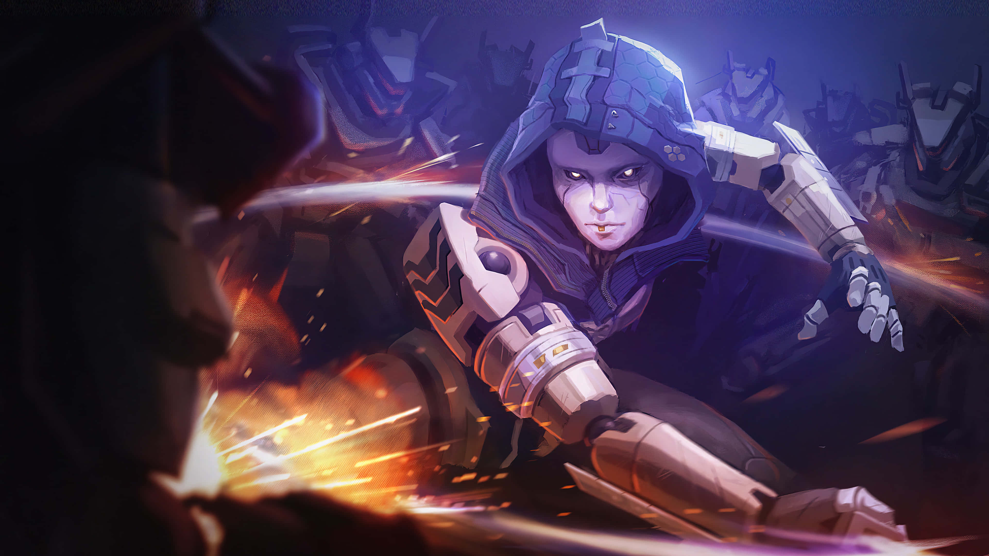 Apex Legends Characters, hooded warrior, cybernetic arms, 4K Desktop Wallpaper