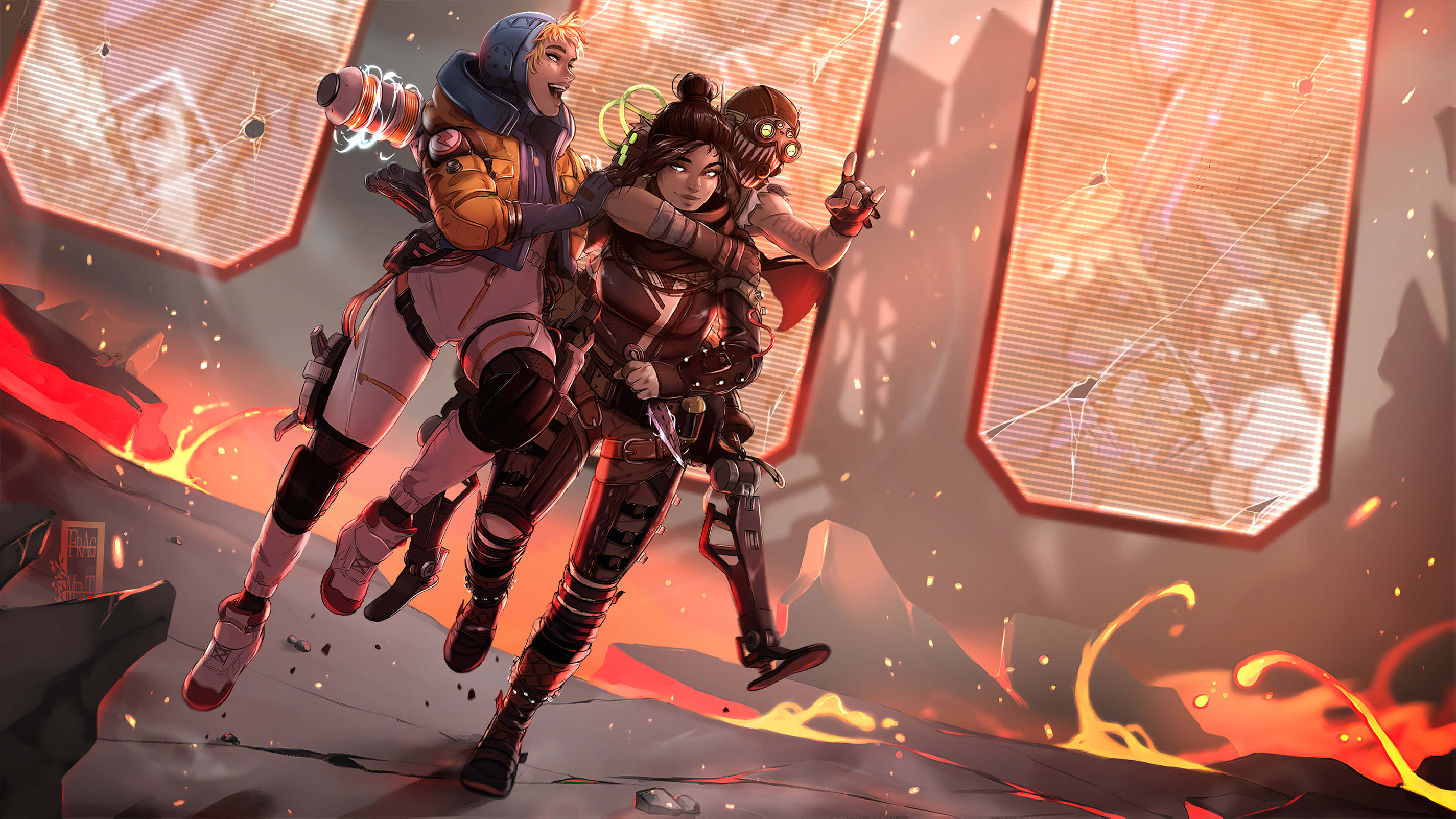 Apex Legends Characters, 4K Wallpaper, fiery ruin, 4K Desktop Wallpaper