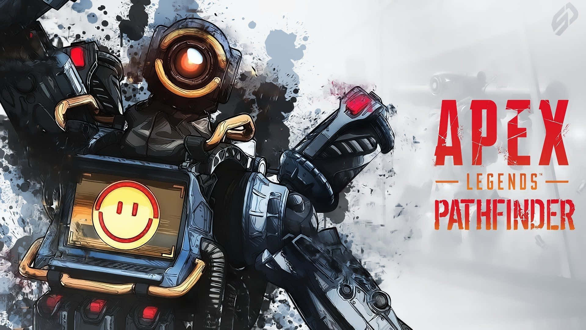 Apex Legends, robotic character, glowing orange eye, Full HD Desktop Wallpaper