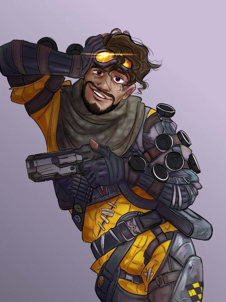 Apex Legends, animated soldier, yellow and gray gear, SD Phone Wallpaper