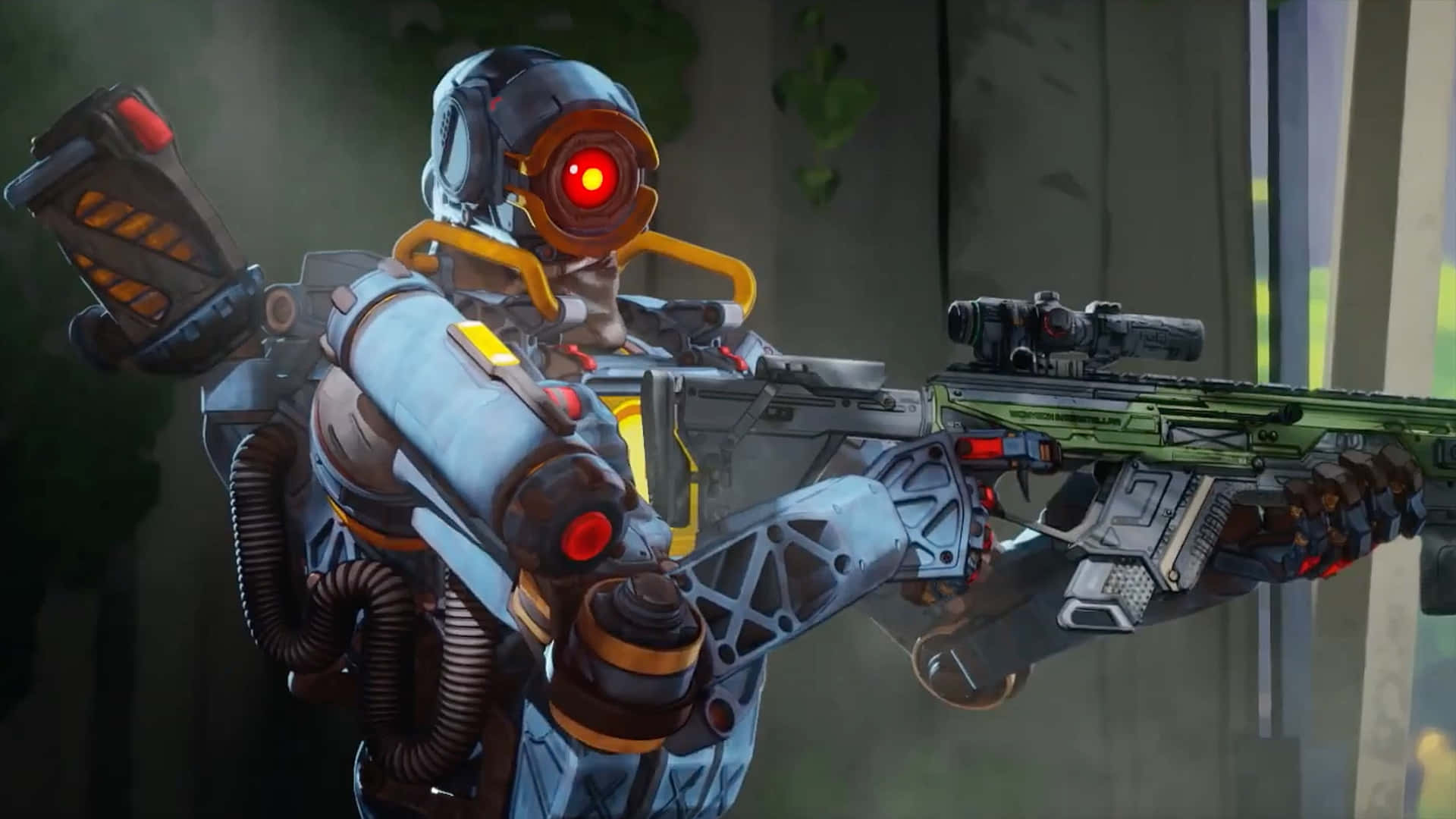 Apex Legends, cybernetic soldier, glowing red eye, Full HD Desktop Wallpaper
