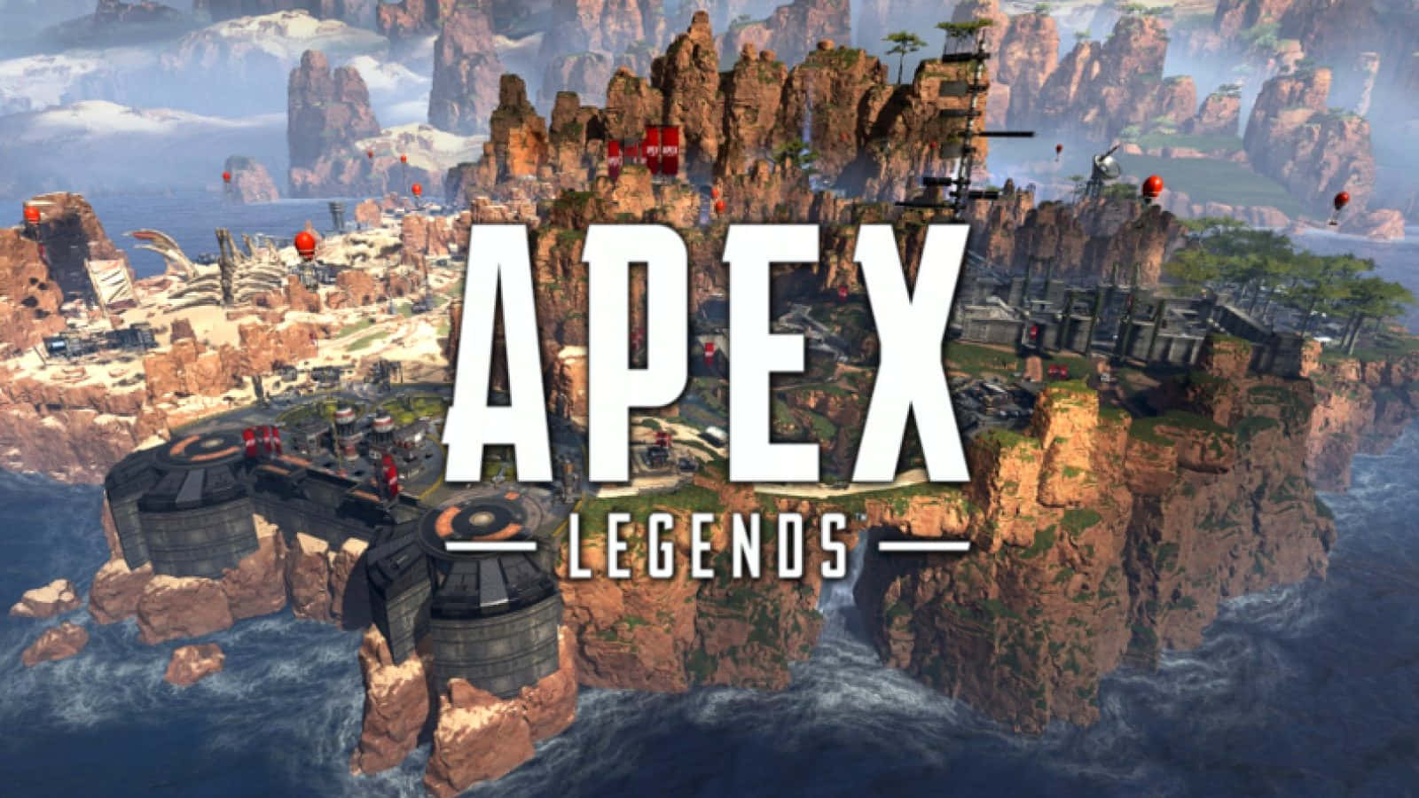 Apex Legends, logo, rugged island fortress, HD Desktop Wallpaper