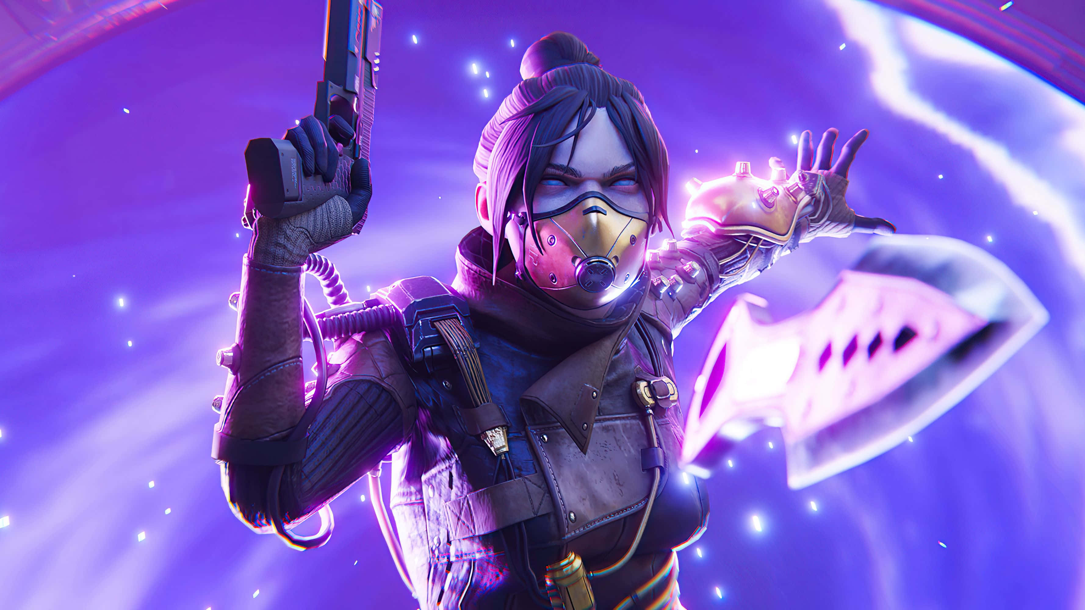 Apex Legends, computer, masked female warrior, 2K Desktop Wallpaper