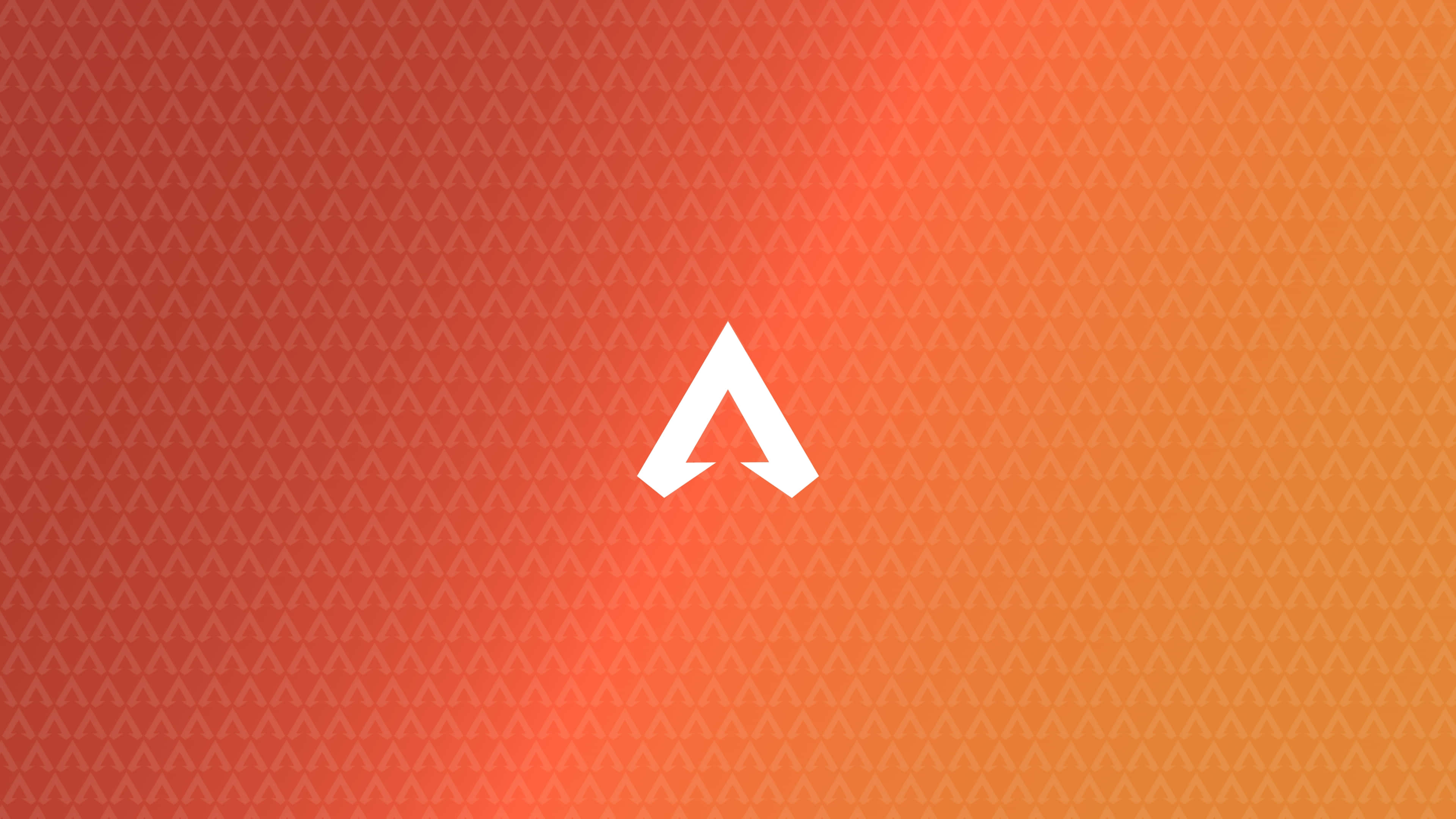 Apex Legends, white stylized 'A' logo, gradient orange red background, 4K Desktop Wallpaper